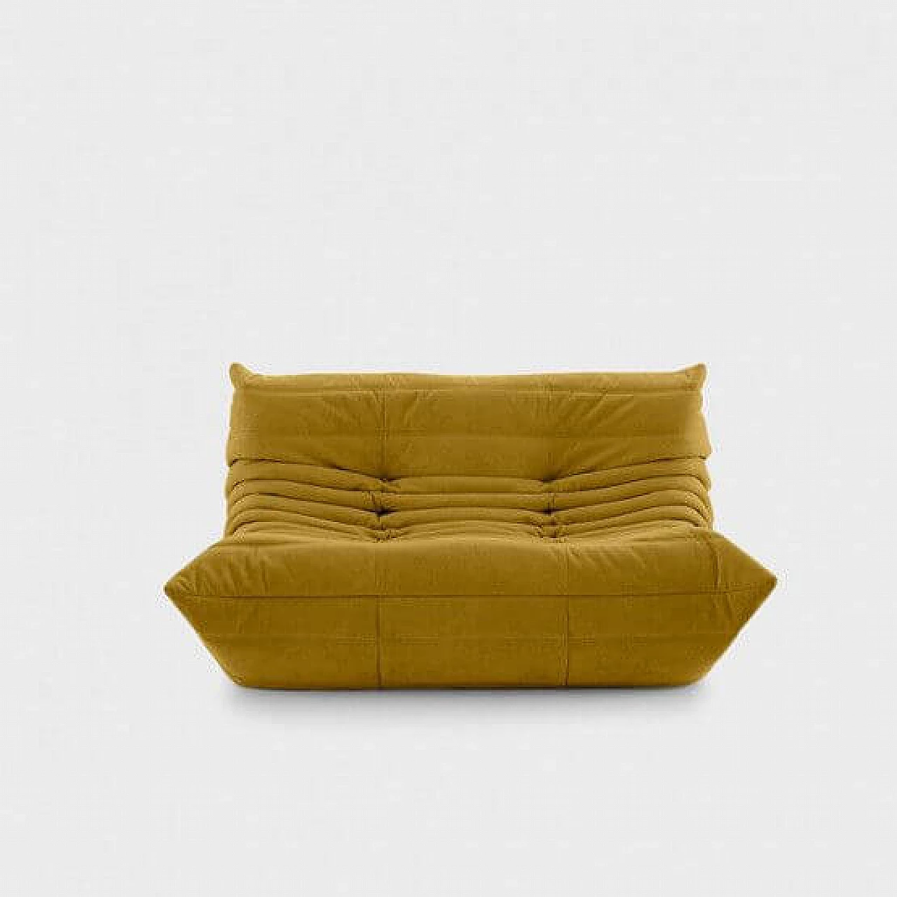 Togo Alcantara Curry two-seater sofa by Michel Ducaroy for Ligne Roset 2