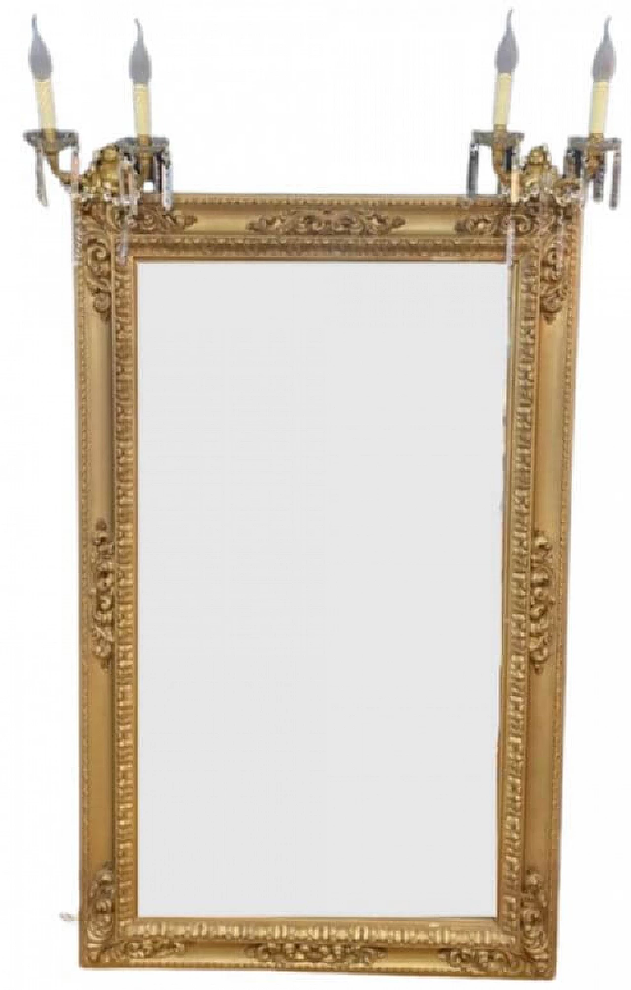 Victorian-style mirror in bevelled gilt wood, 1920s 2