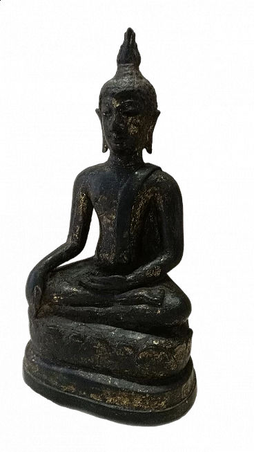 Siamese bronze Buddha sculpture, 18th century