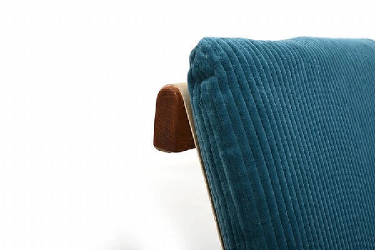 Sofa 211 in oak and velvet by Børge Mogensen for Fredericia, 1950s 12