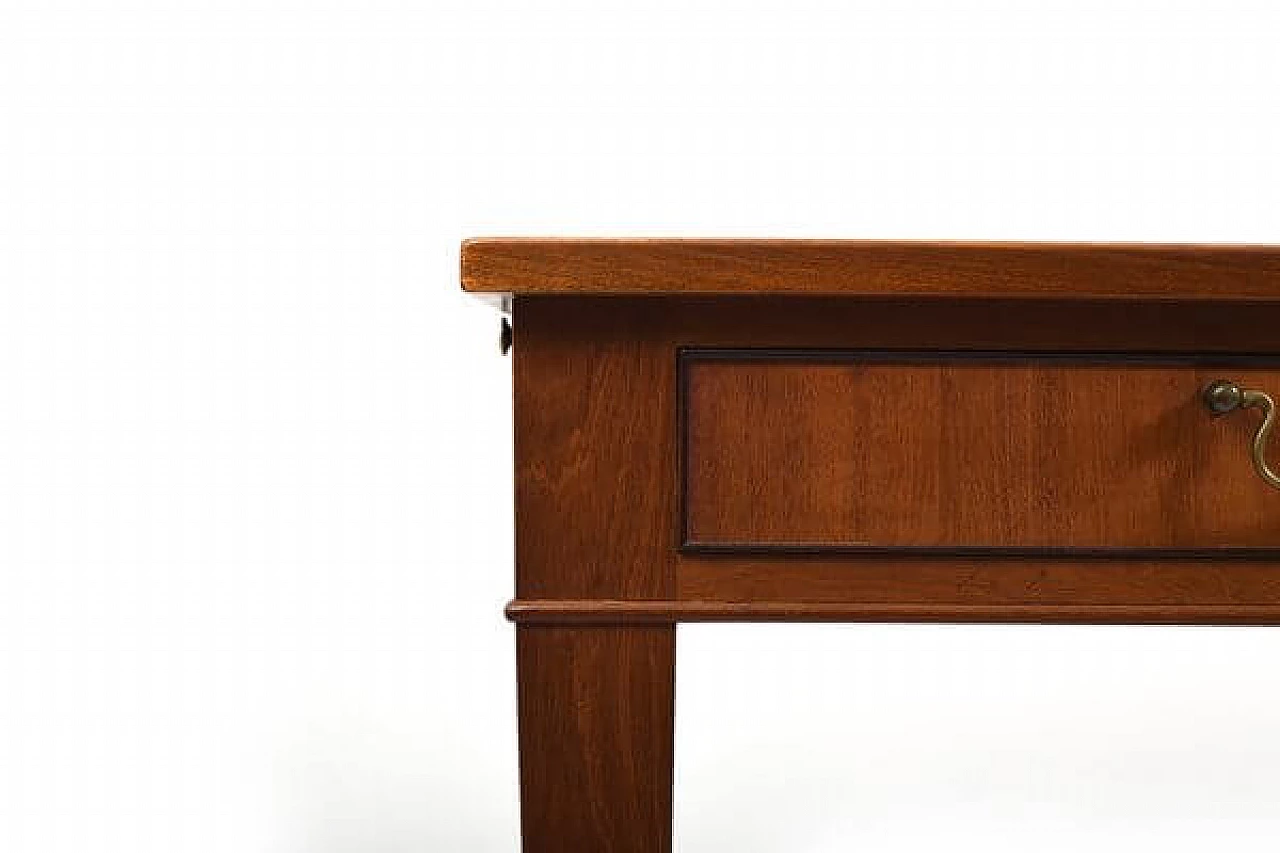 Fine wood desk with drawers and brass handles by Frits Henningsen, 1940s 9