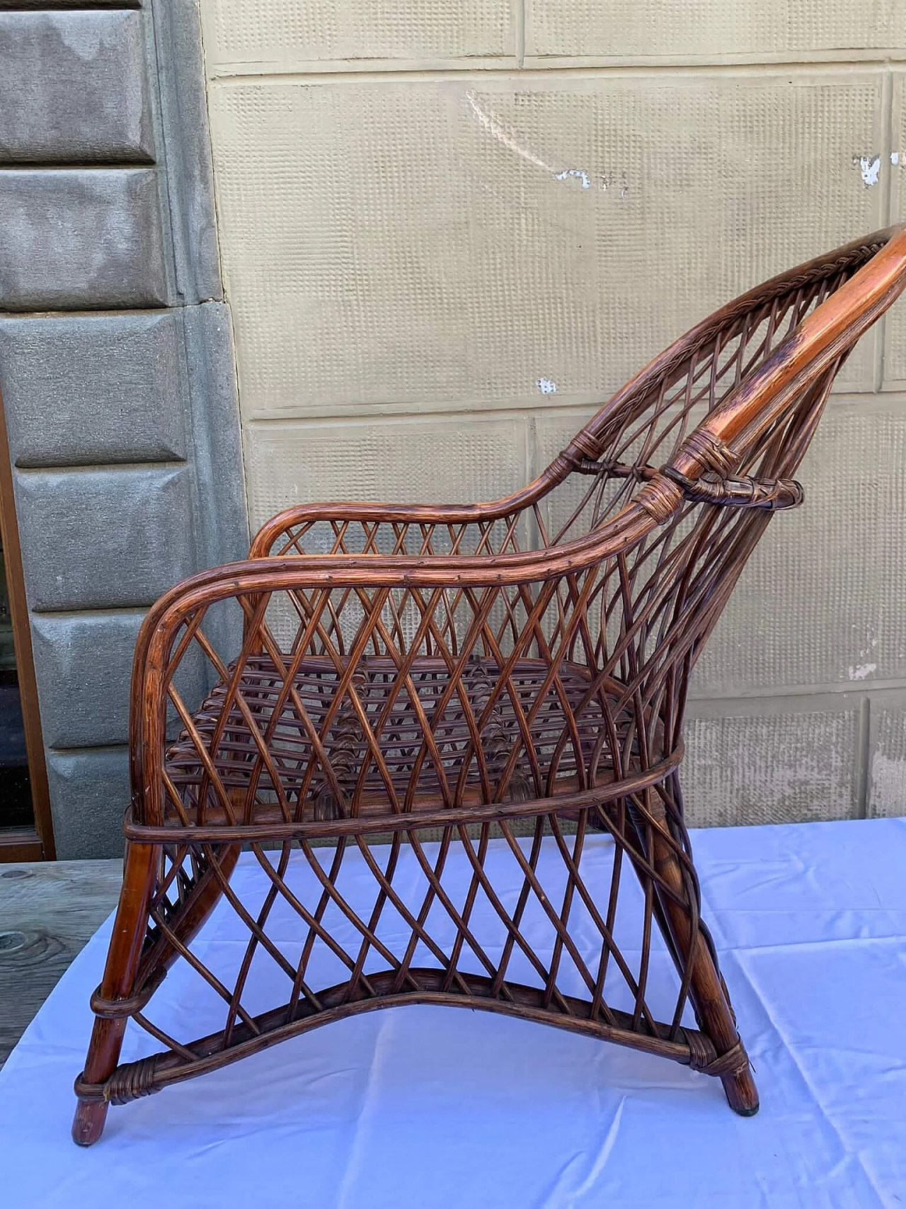 Wicker armchair, 1960s 1