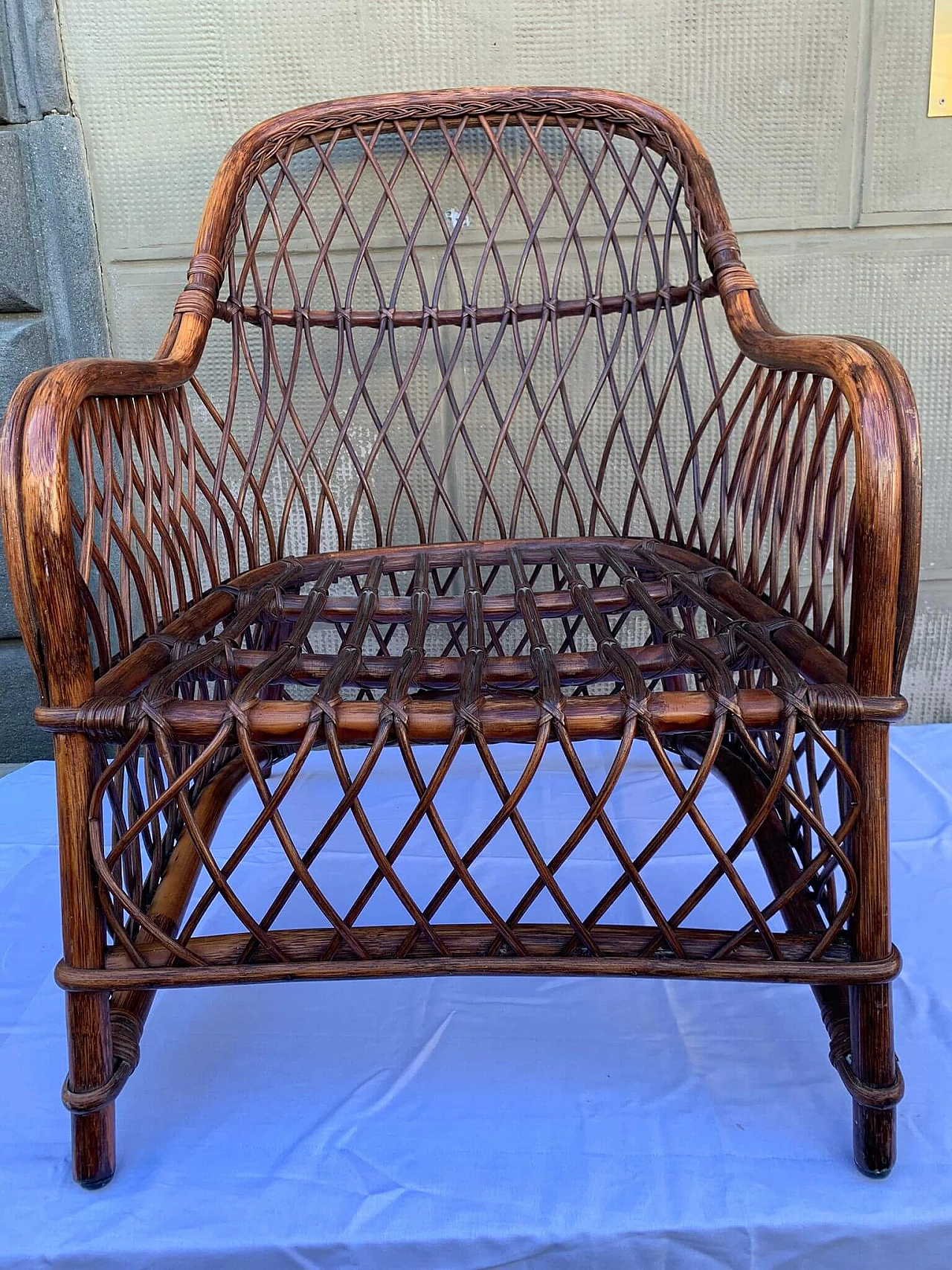 Wicker armchair, 1960s 4