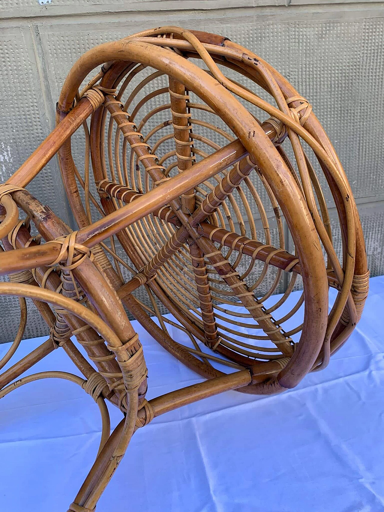 Bamboo and rattan coffee table, 1960s 3