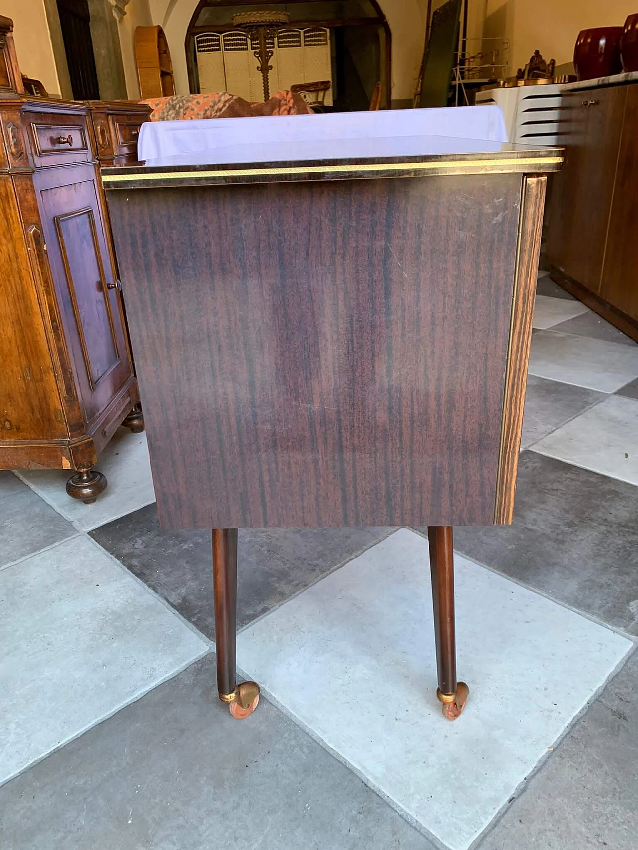 Solid wood sideboard with two doors, 1960s 3