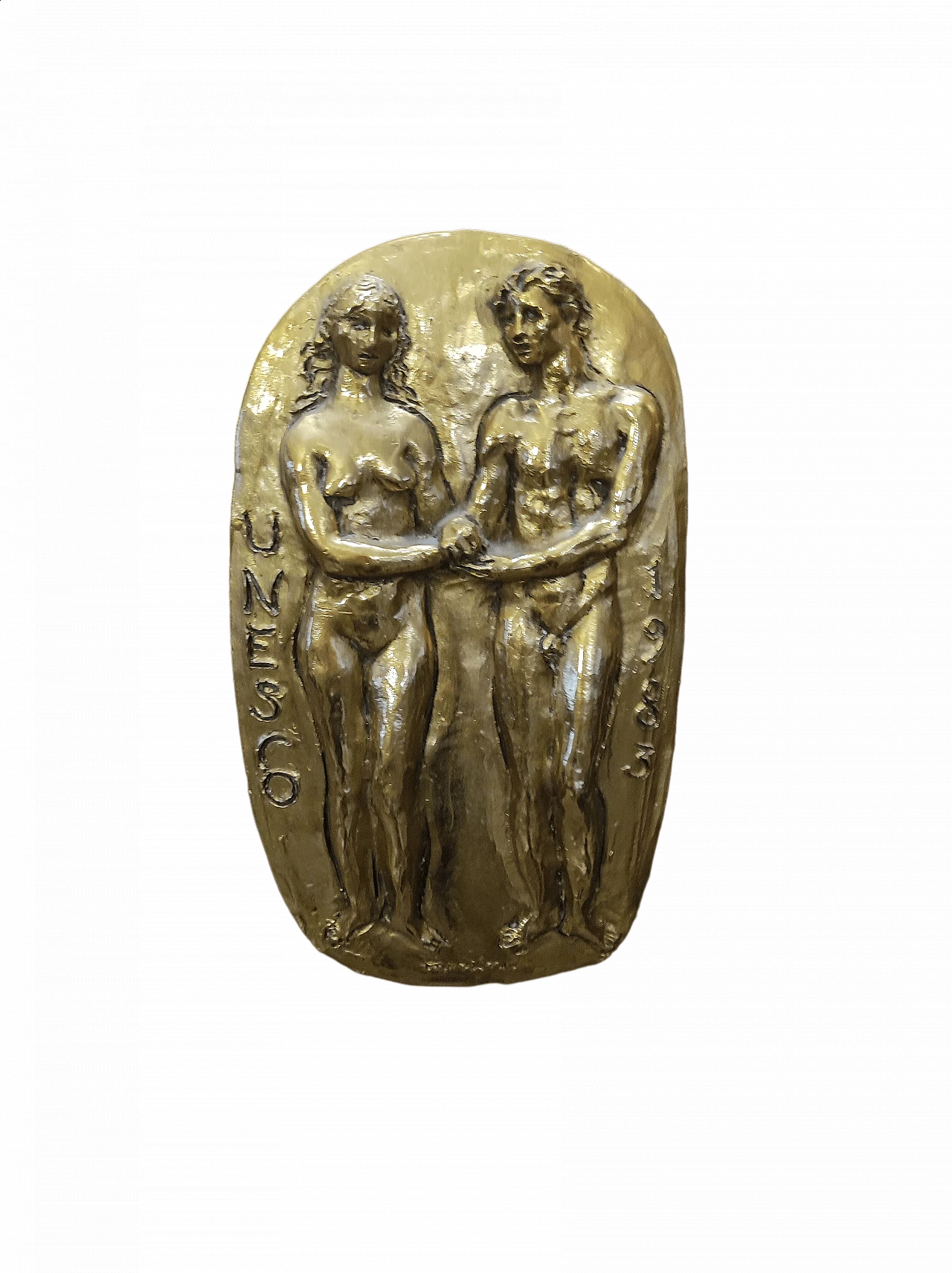 Francesco Messina, L'amour, gilded bronze high relief, 1983 5