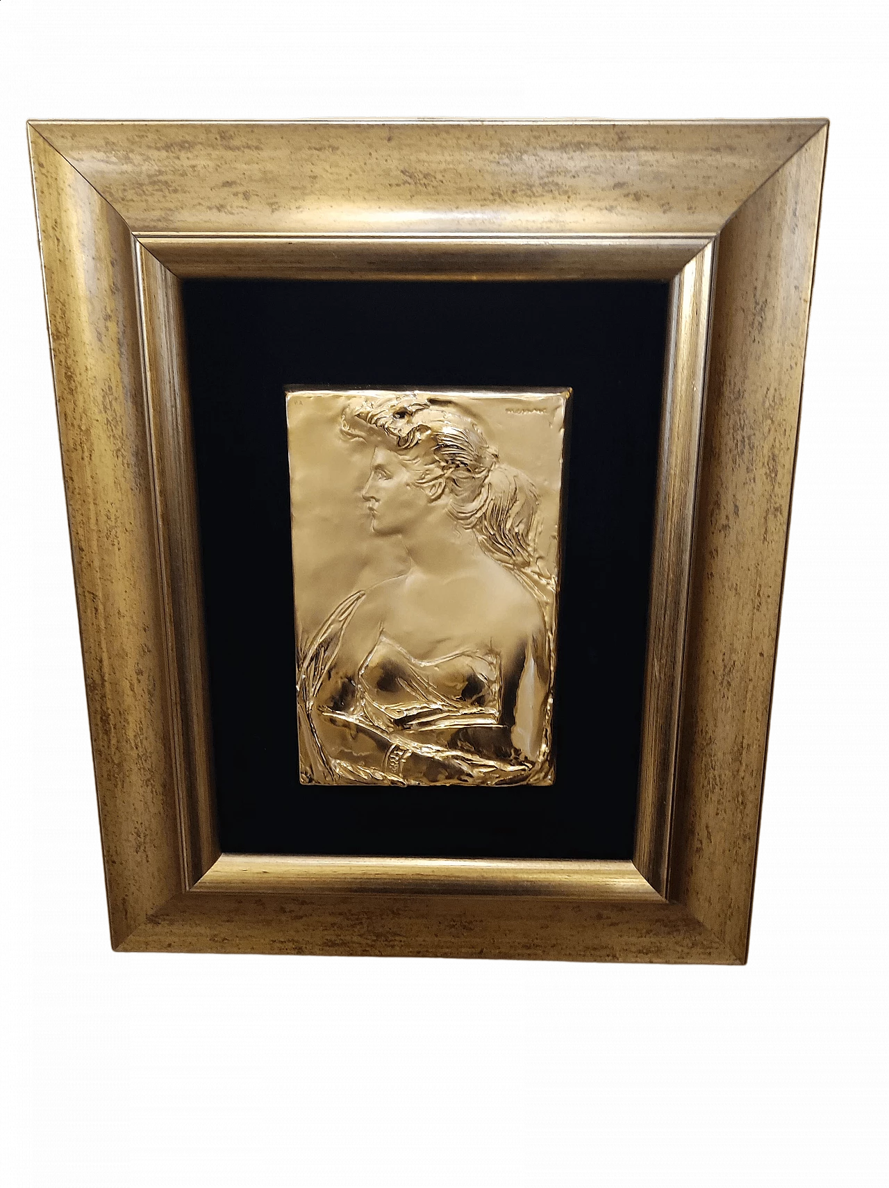 Francesco Messina, Gabriella, gilded bronze bas-relief, 1953 5