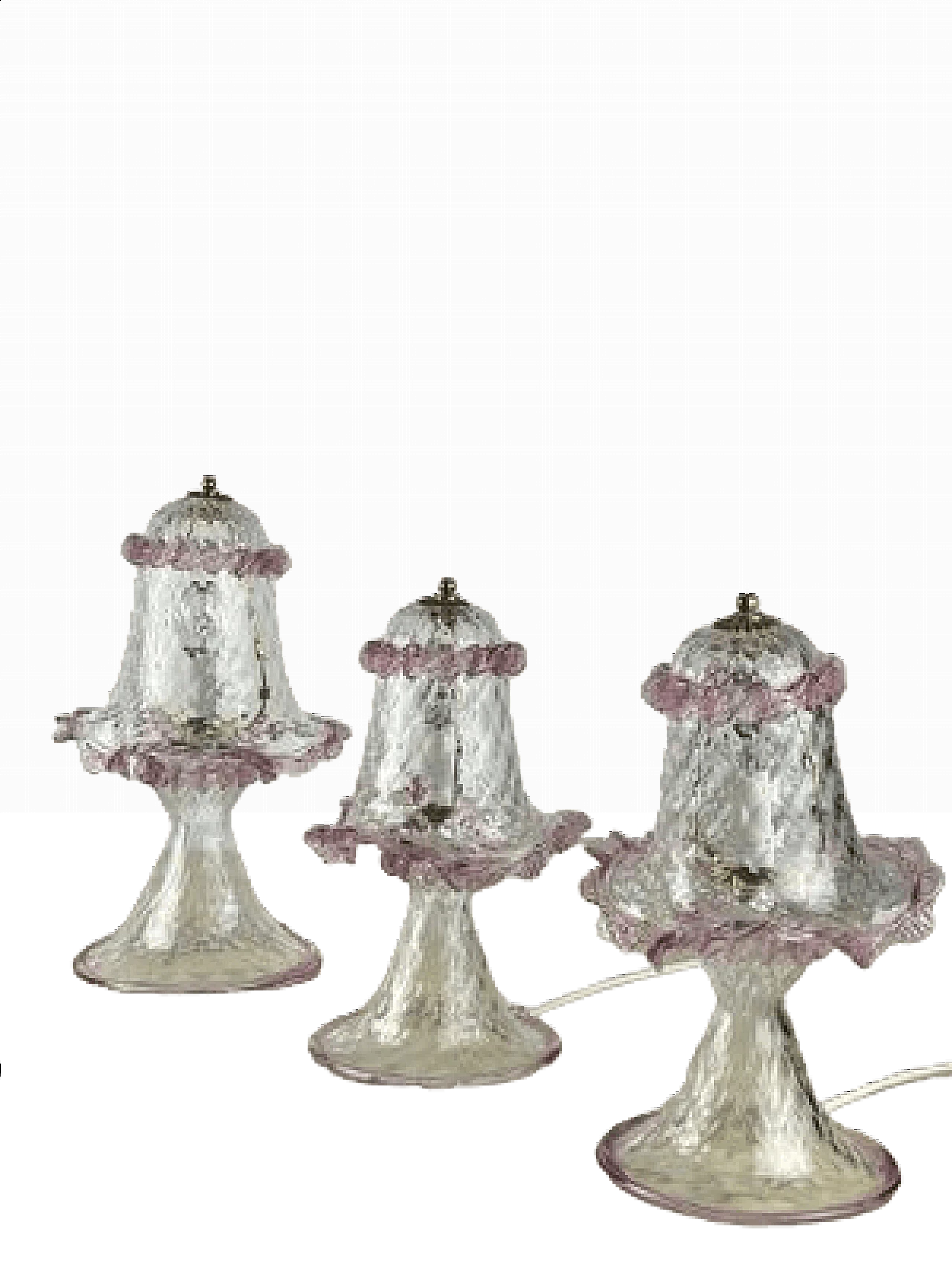 3 Murano glass table lamps, 1980s 13