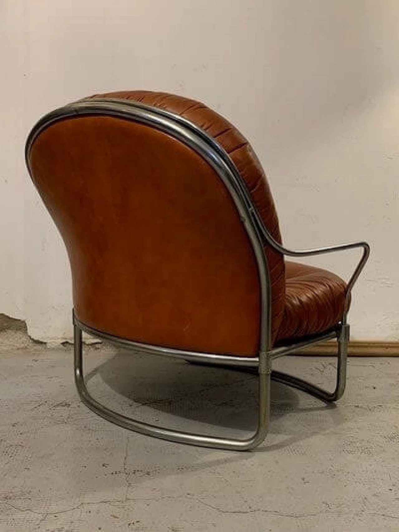 Steel and leather armchair by Carlo De Carli for Cinova, 1960s 11