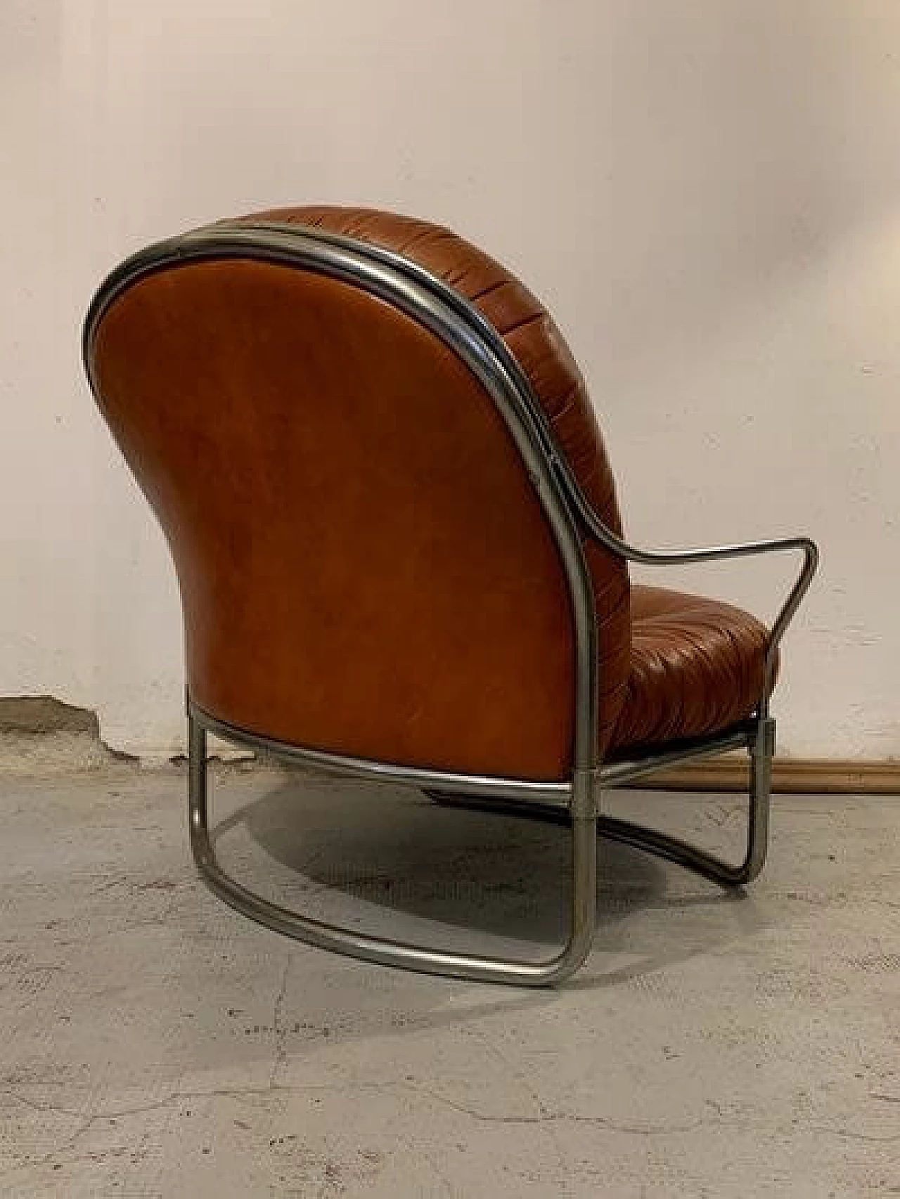 Steel and leather armchair by Carlo De Carli for Cinova, 1960s 12