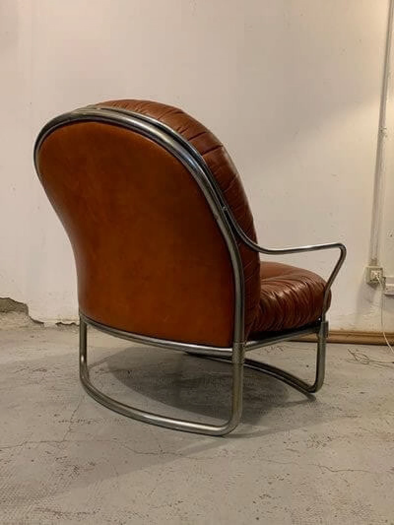 Steel and leather armchair by Carlo De Carli for Cinova, 1960s 13