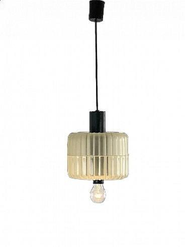 Metal and methacrylate chandelier by Guzzini, 1960s