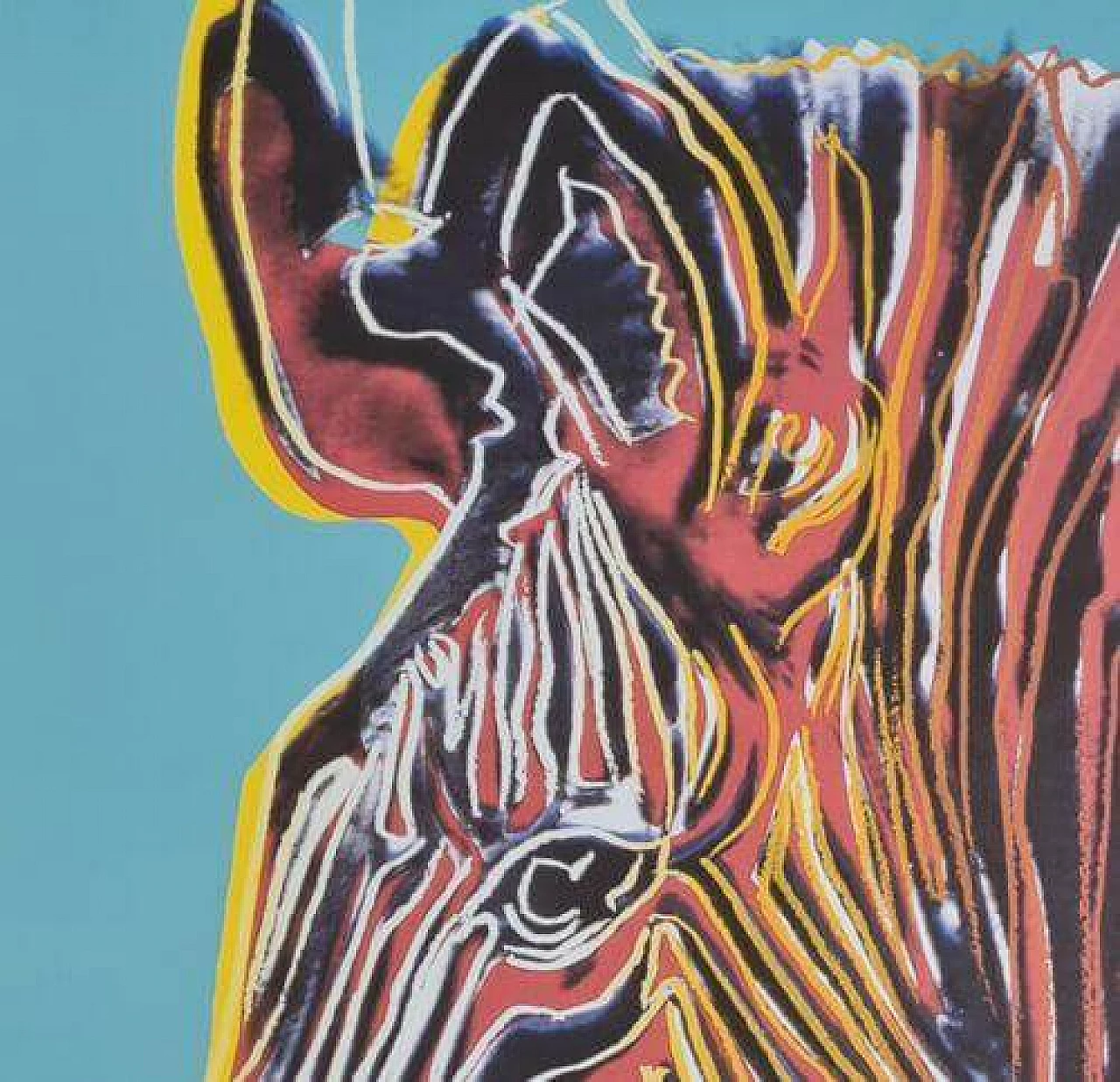 Zebra, litografia, riproduzione da Andy Warhol 1