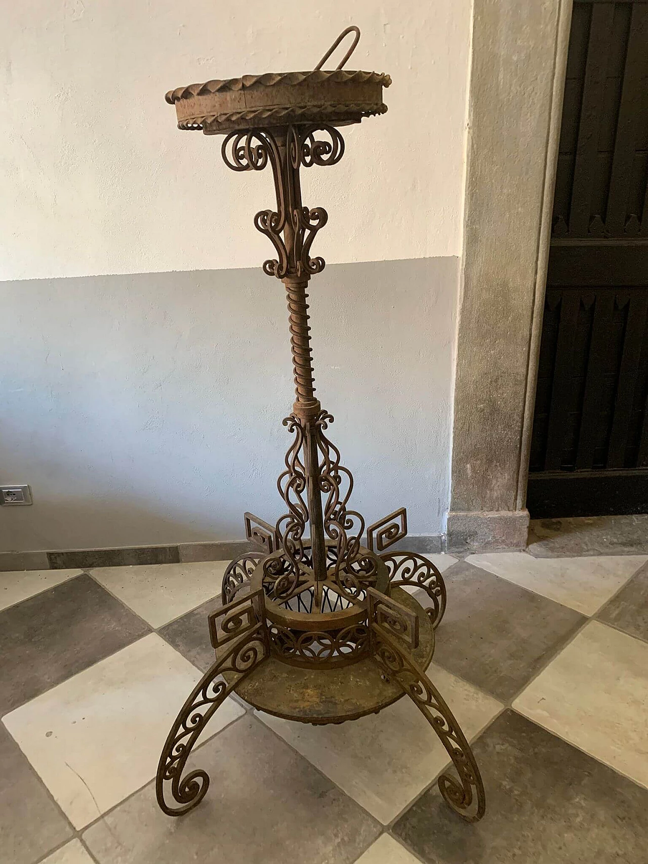 Iron chandelier, late 19th century 3