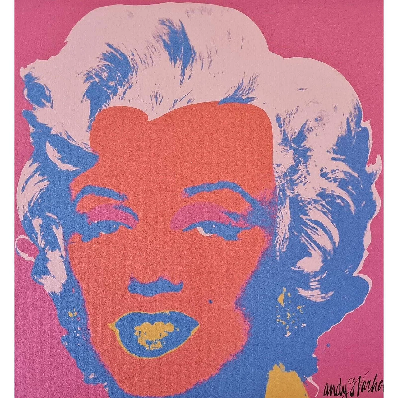 After Andy Warhol, Marilyn Monroe, pink lithograph, 1990s 2