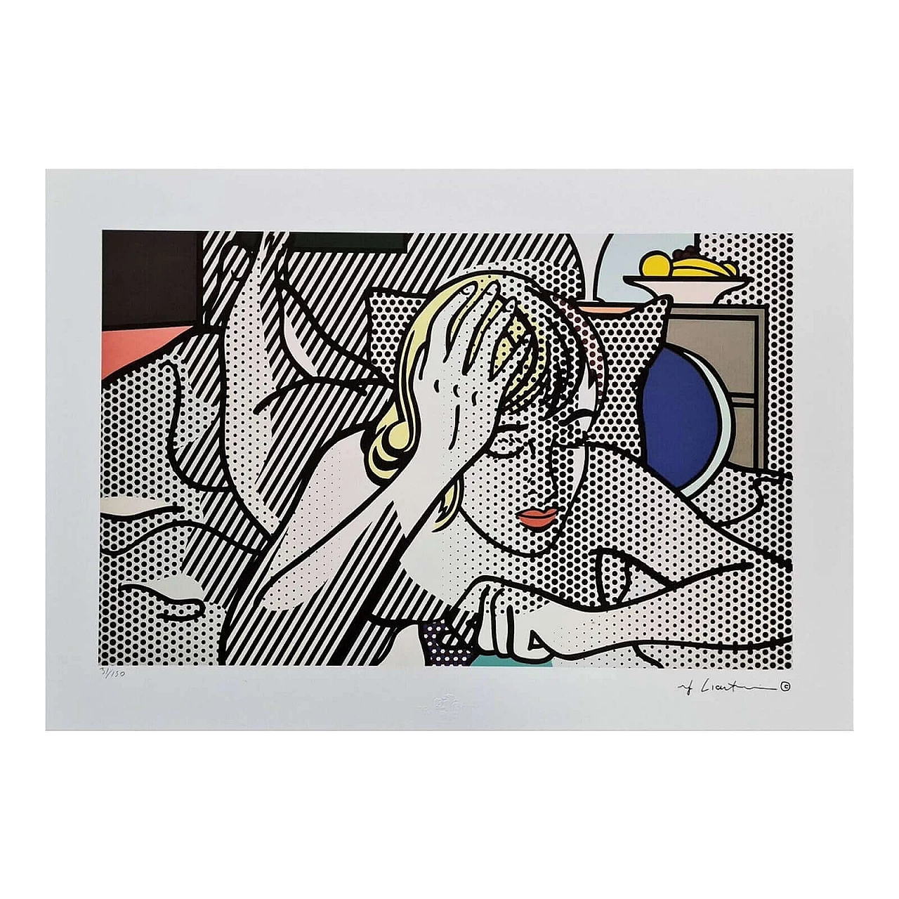 Roy Lichtenstein, Thinking Girl, lithograph, 1980s 3