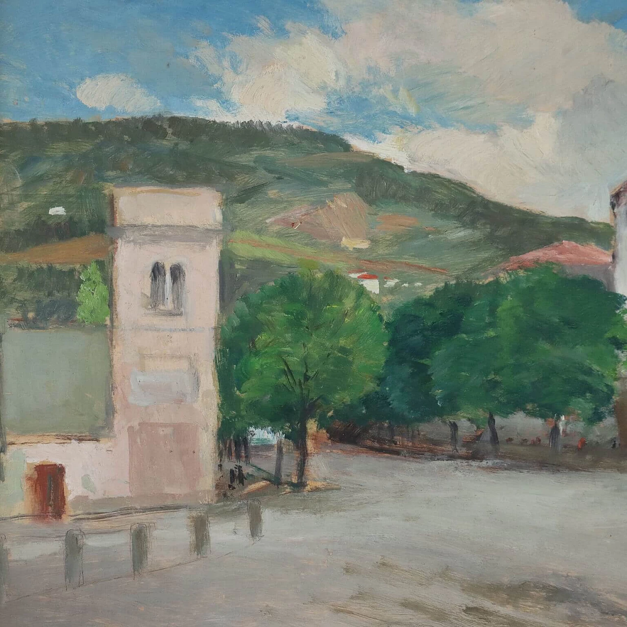 Riccardo Viriglio, Roveleto, oil painting on panel, 1920 1