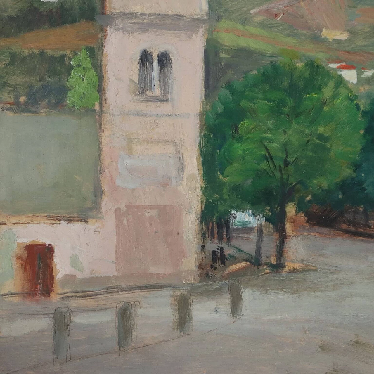 Riccardo Viriglio, Roveleto, oil painting on panel, 1920 6