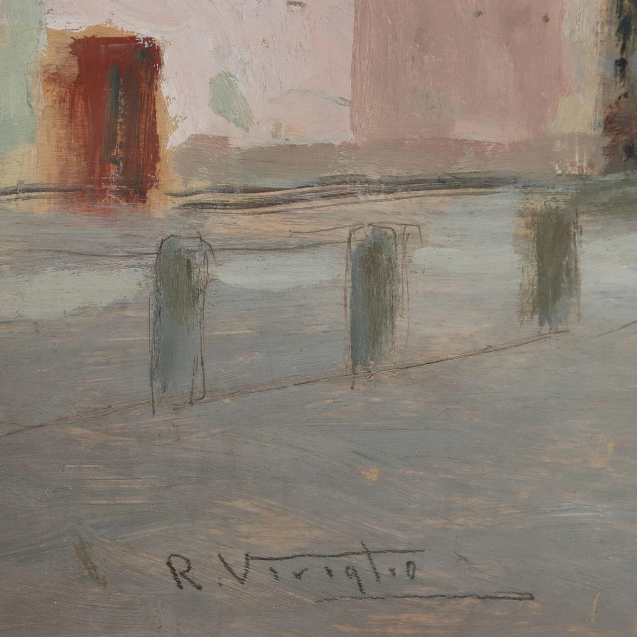 Riccardo Viriglio, Roveleto, oil painting on panel, 1920 8