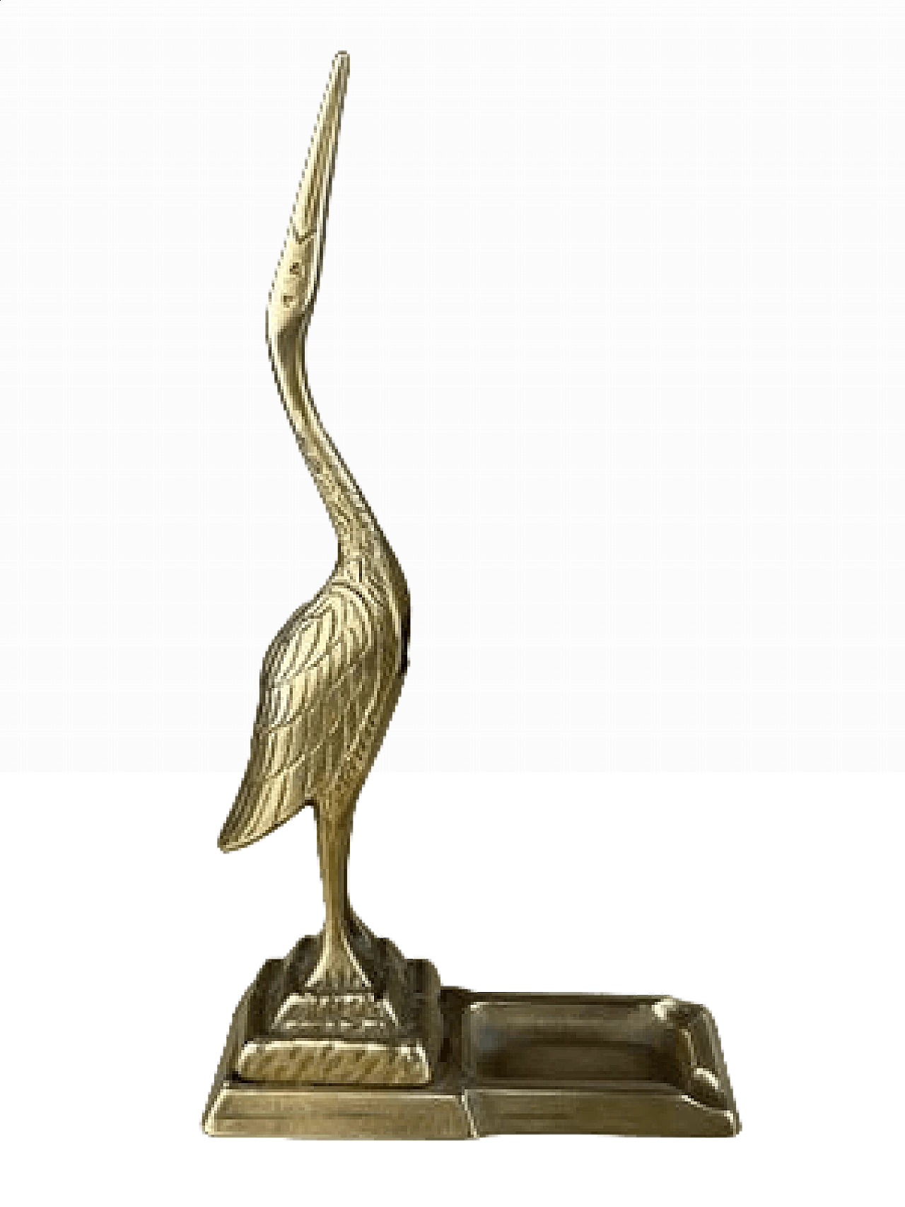 Brass ashtray with flamingo, 1960s 11