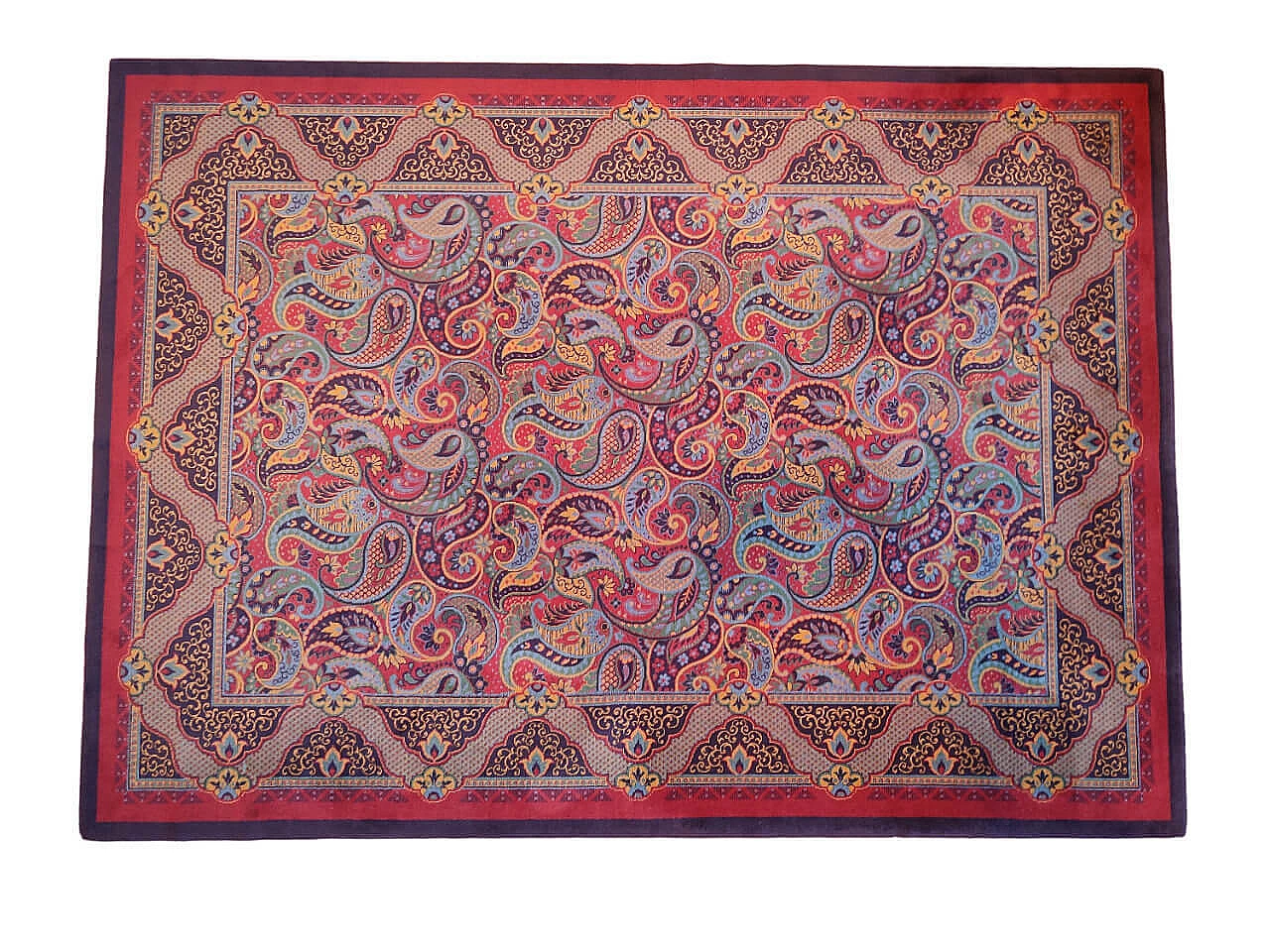 Pure Belgian wool carpet by Louis De Poortere, 1970s 1