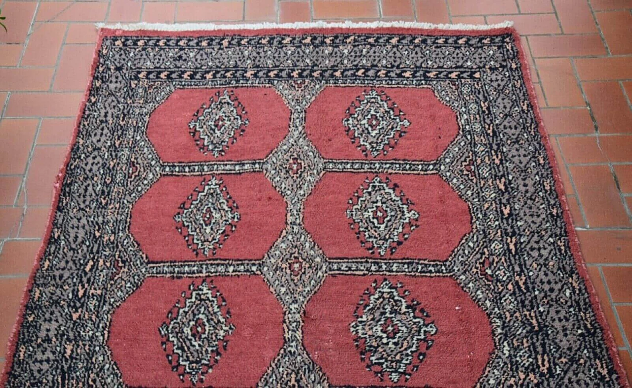 Karaci wool carpet with geometric patterns, 1970s 3