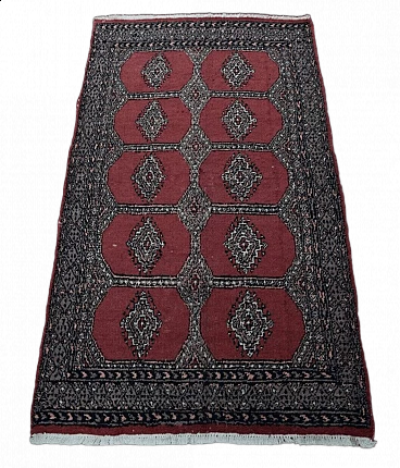 Karaci wool carpet with geometric patterns, 1970s