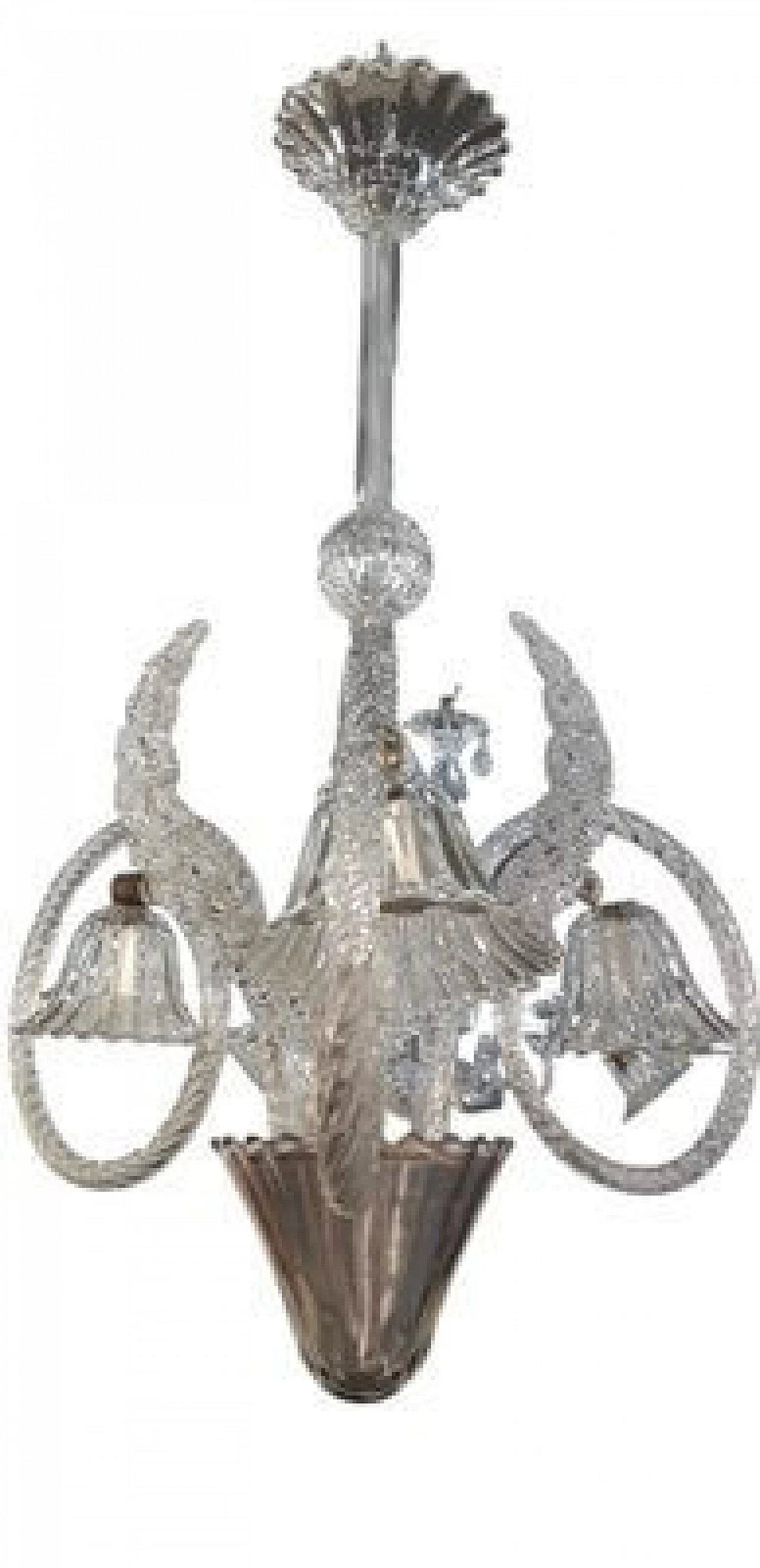 Art Deco Murano glass chandelier by Barovier & Toso, 1940s 2