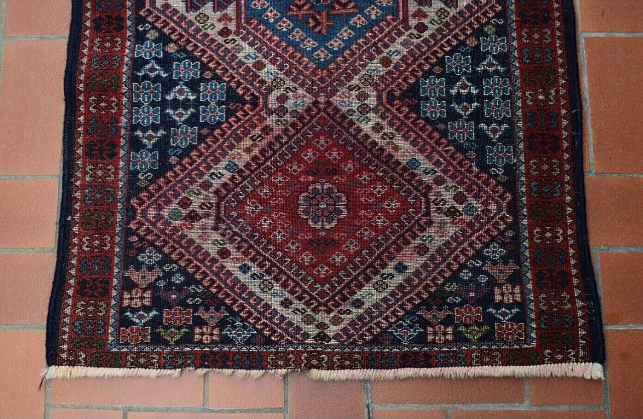 Turkish wool Yalameh rug, 1970s 8