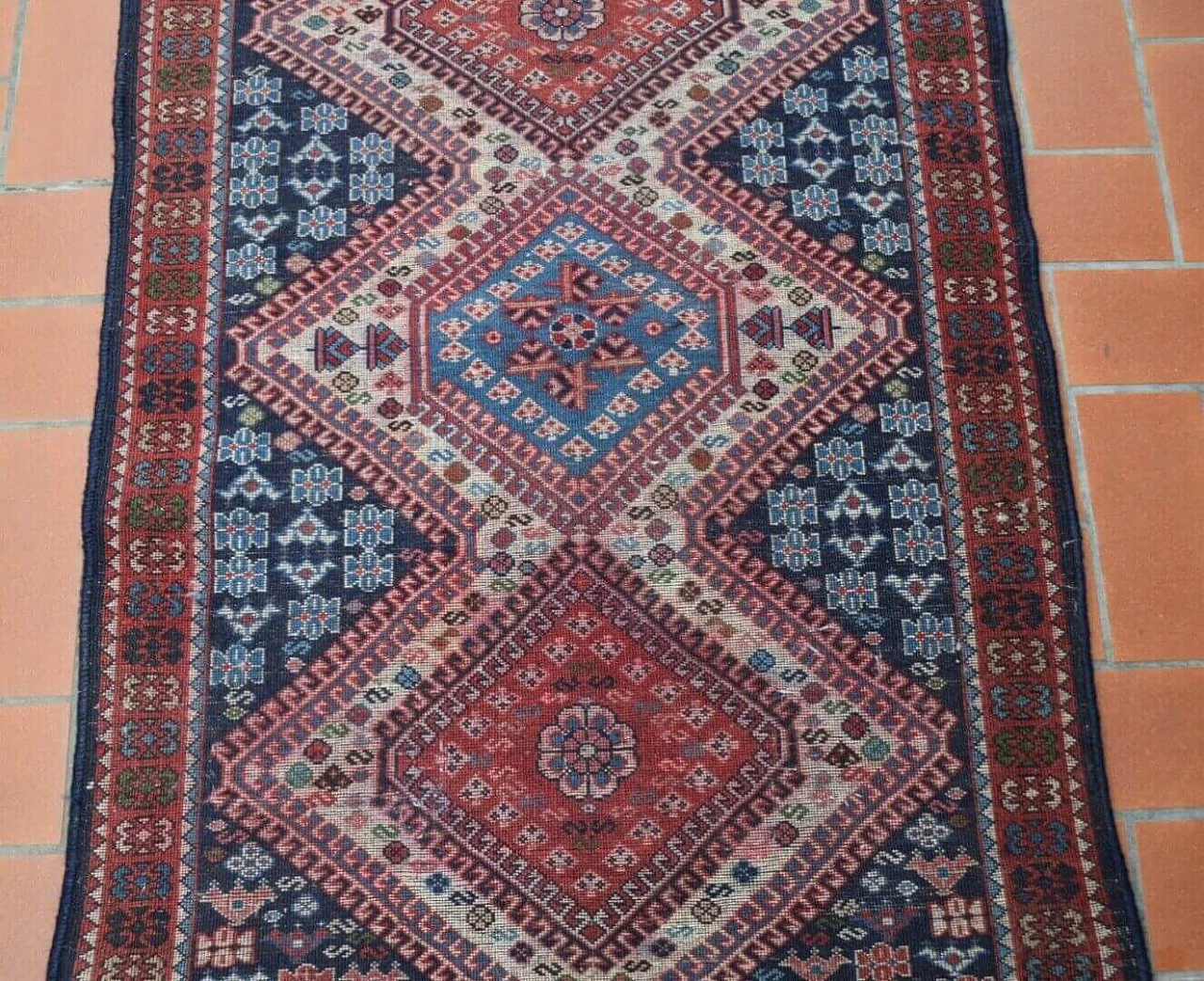 Turkish wool Yalameh rug, 1970s 9