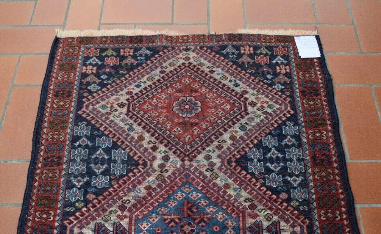 Turkish wool Yalameh rug, 1970s 10