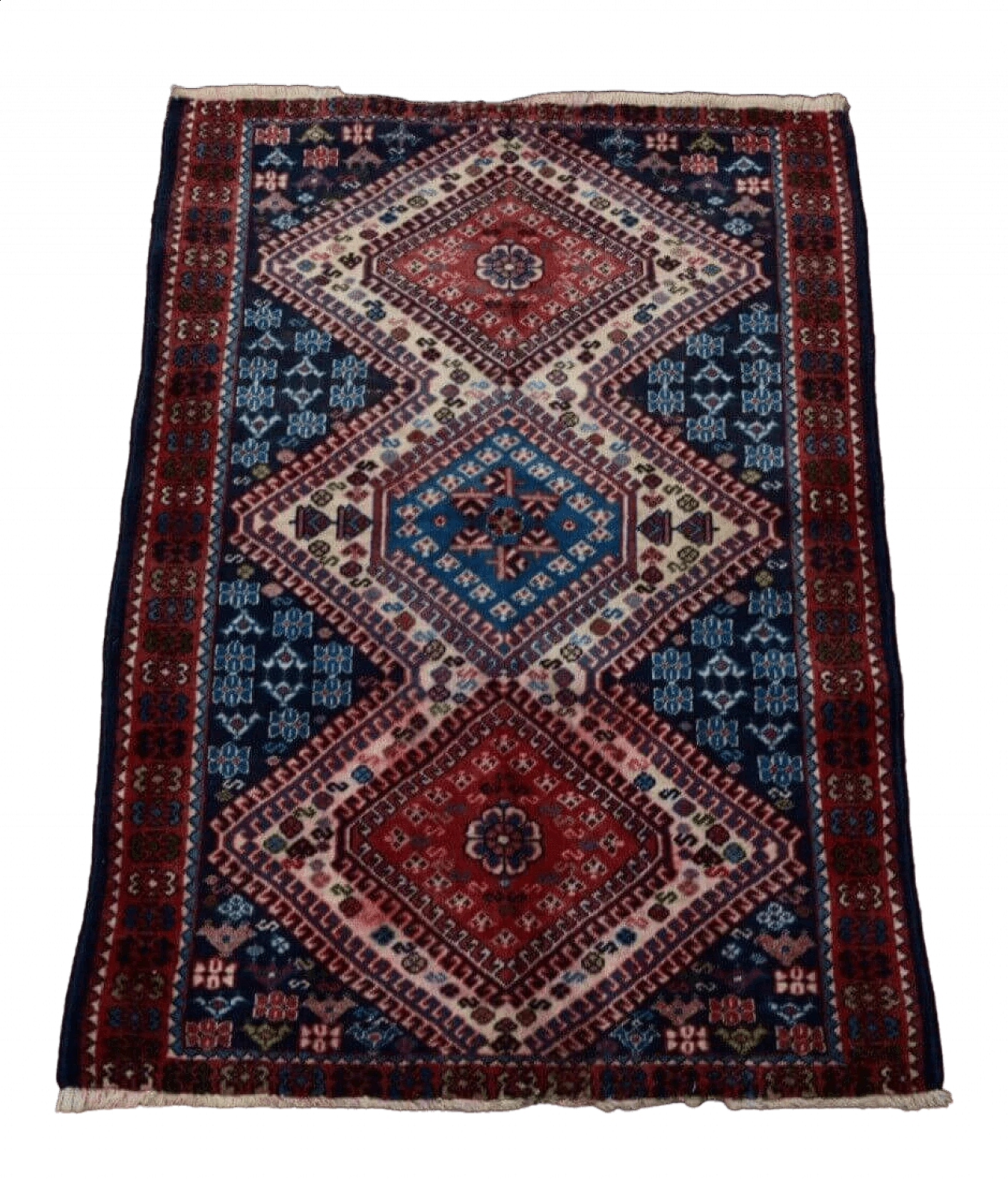 Turkish wool Yalameh rug, 1970s 13