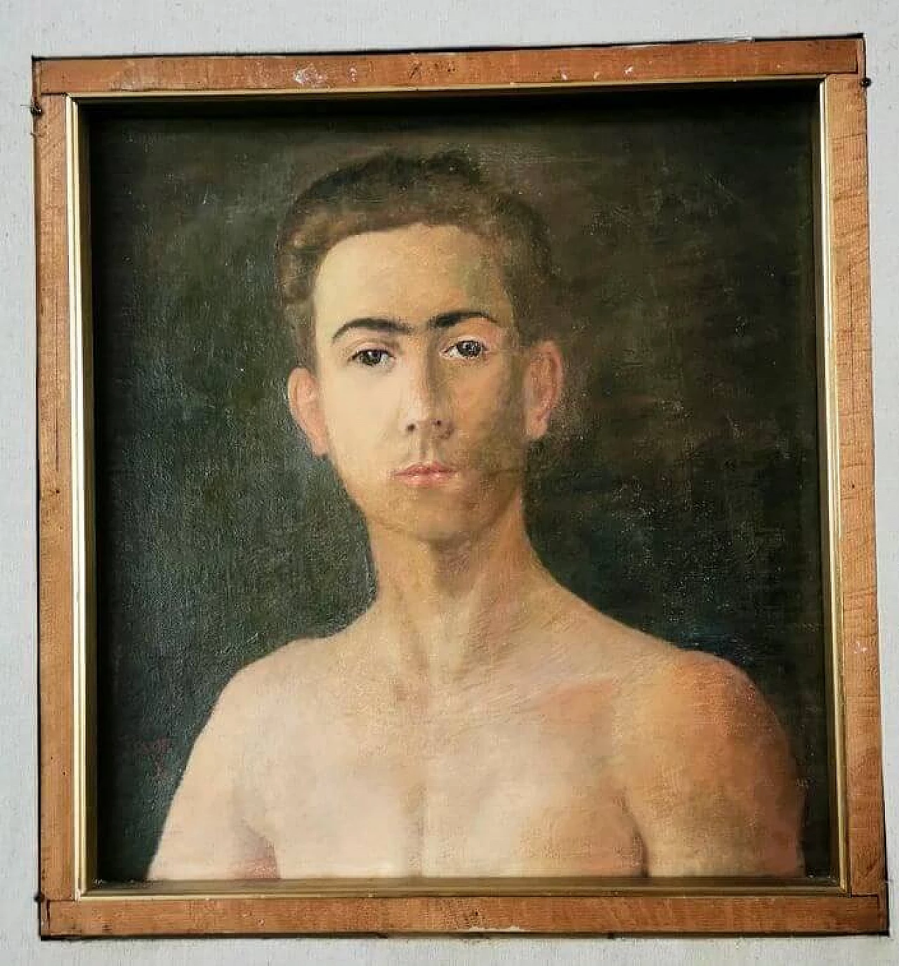 Rossi, still life - Paretti, male portrait, double-sided oil painting on canvas, 1930s 2