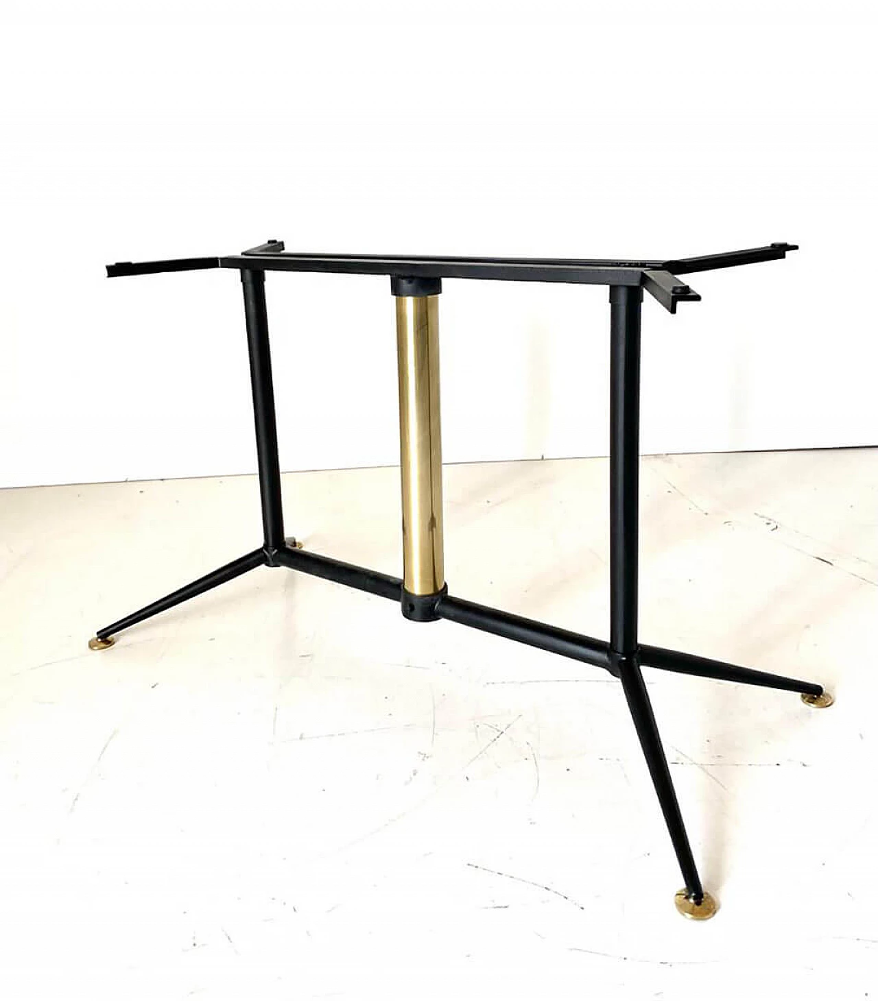 Smoked glass and brass coffee table, 1960s 7