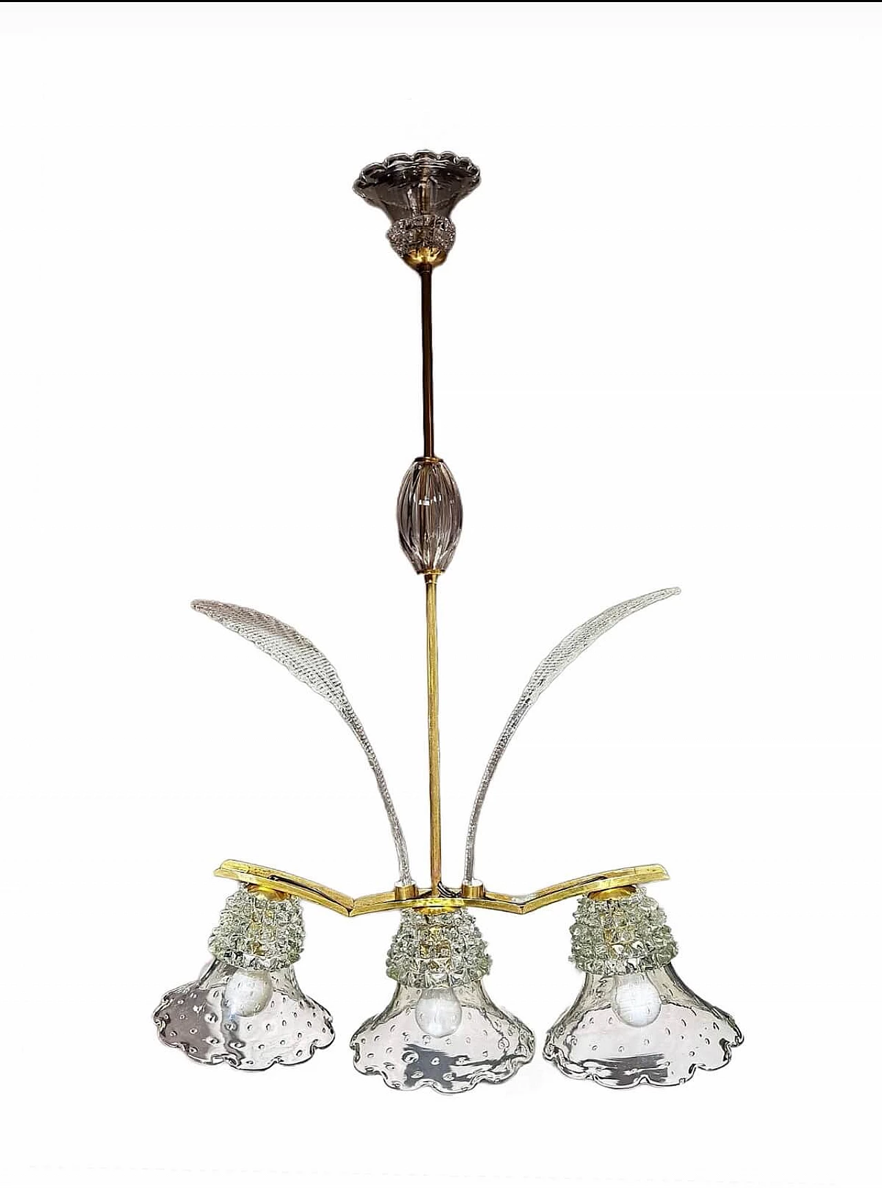 Chandelier attributed to Ercole Barovier for Barovier & Toso, 1940s 7