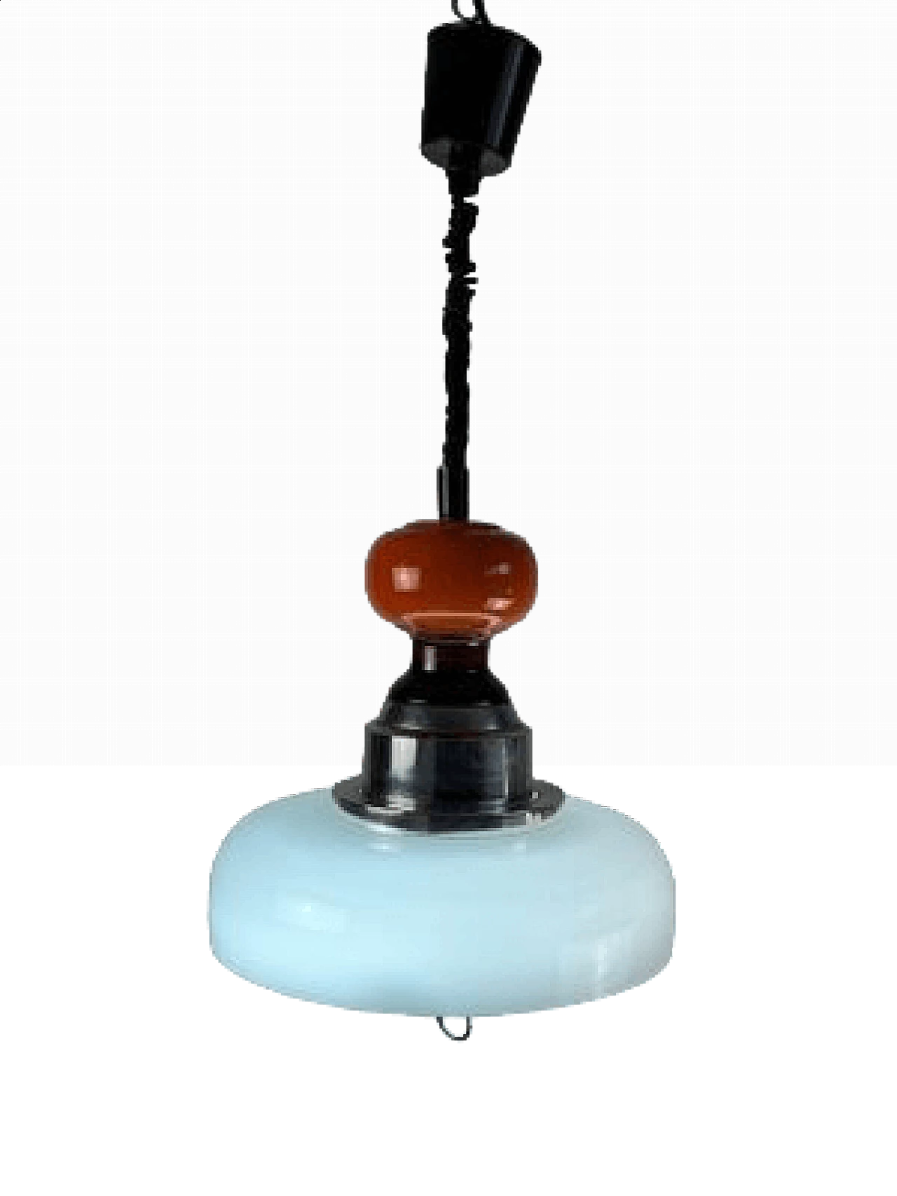 Extendable ceramic and glass pendant lamp, 1970s 11