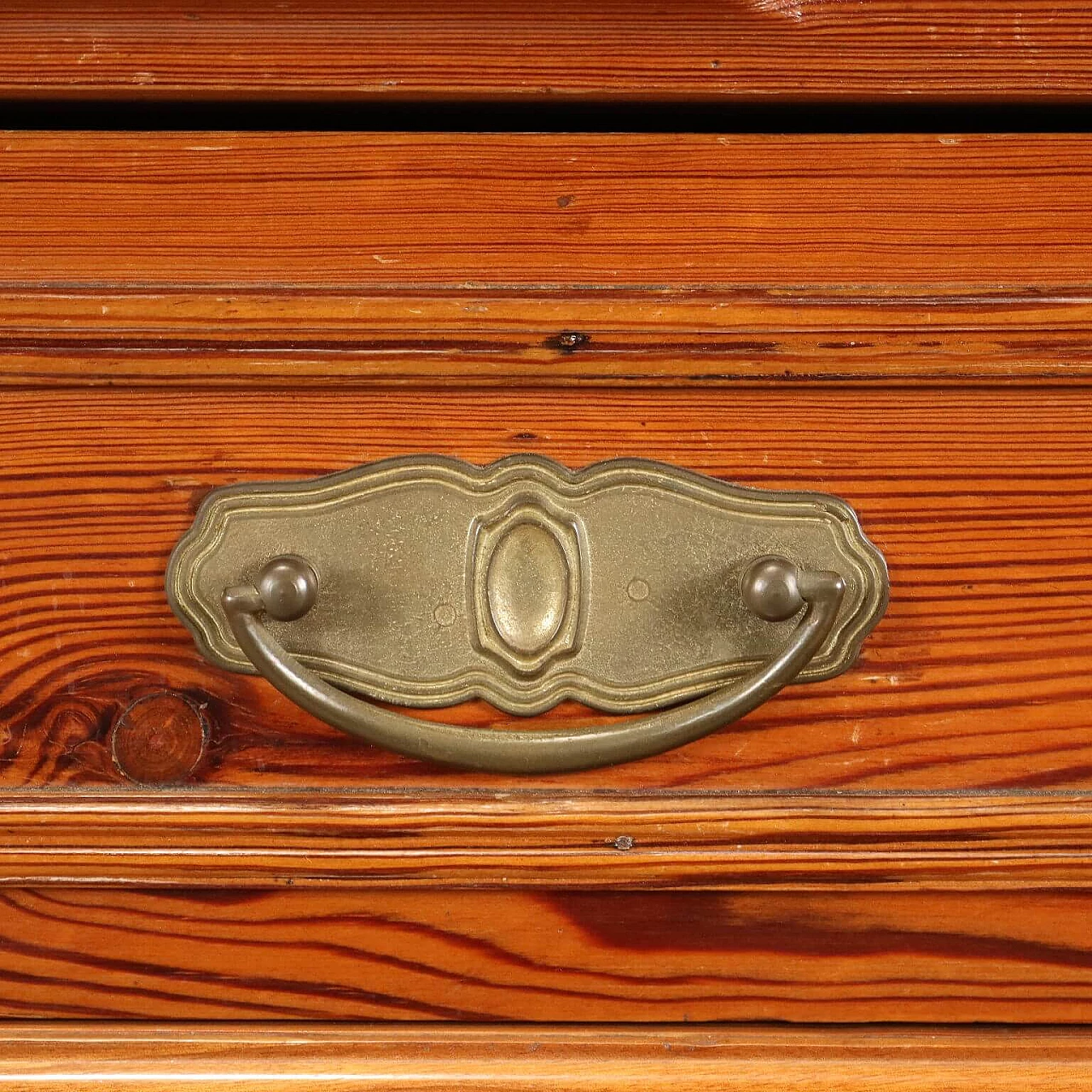 Umbertina larch sideboard with etched glass doors, late 19th century 9