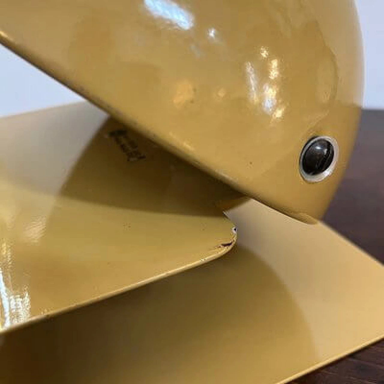 Bugia mustard-coloured table lamp by Giuseppe Cormio for Guzzini, 1976 7