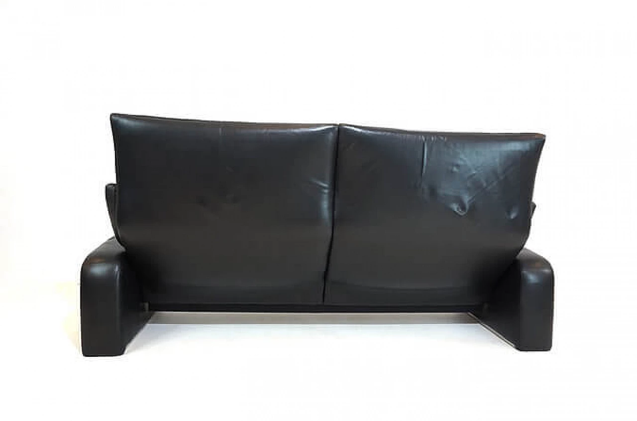 Leather sofa by Giovanni Offredi for Saporiti, 1970s 2