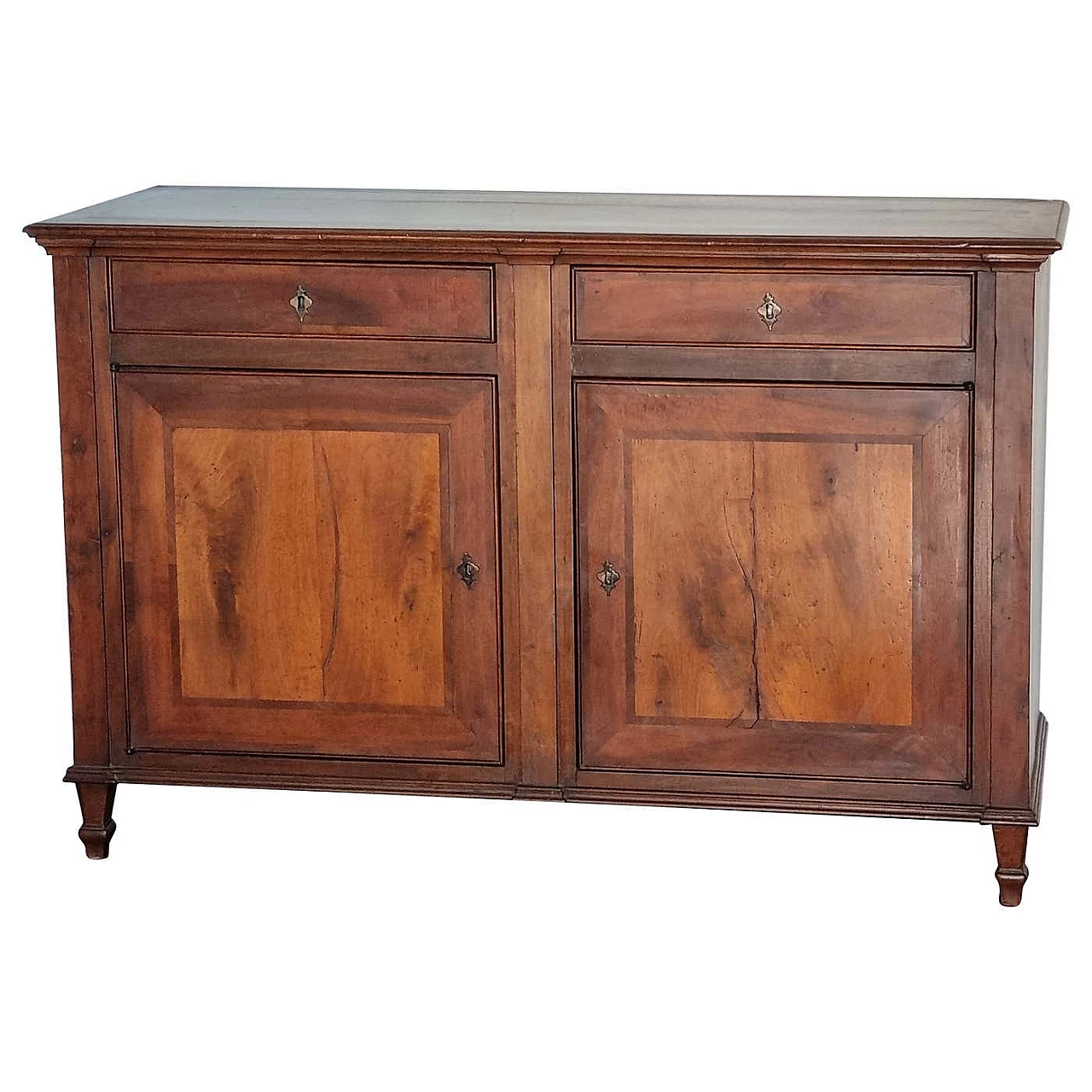 Credenza in noce a due ante e due cassetti, fine '700 13