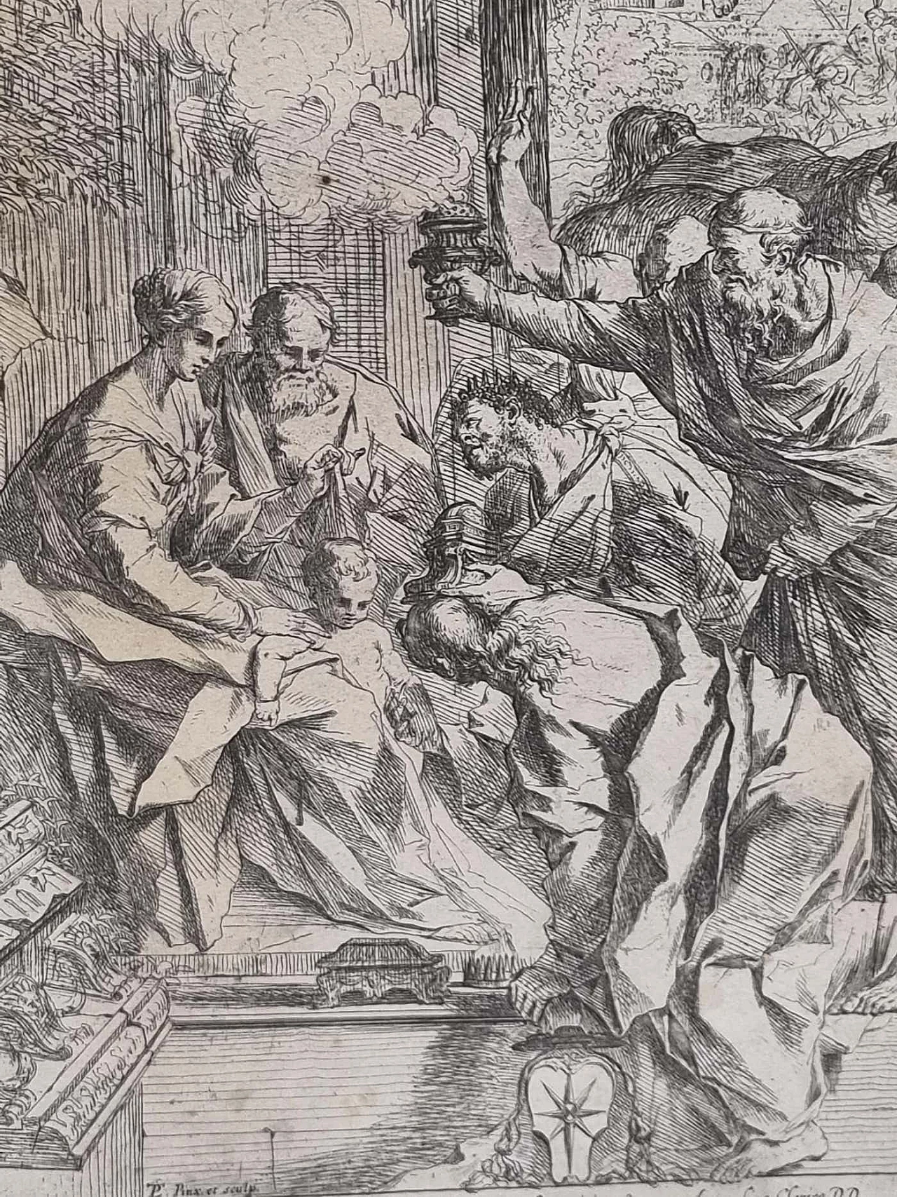 Pietro Testa, Adoration of the Magi, etching, 1640 4