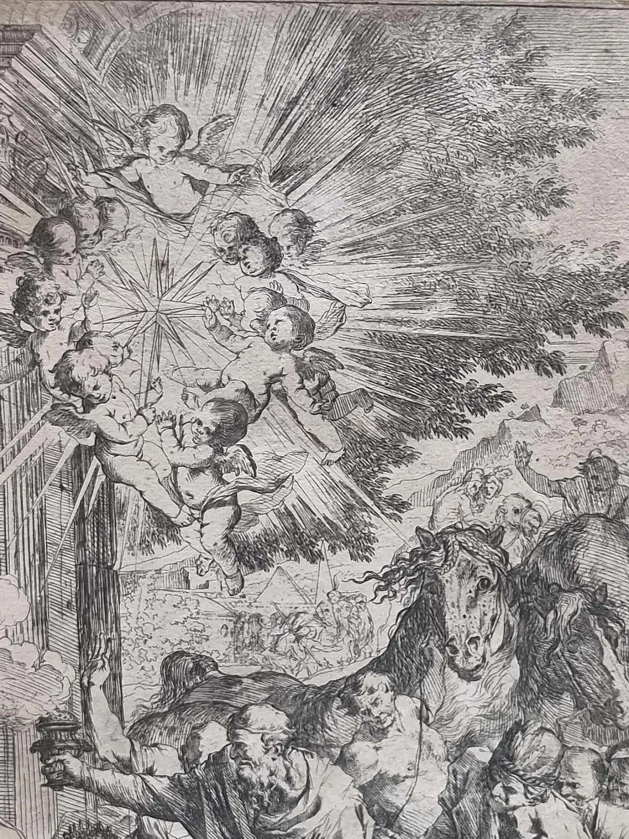 Pietro Testa, Adoration of the Magi, etching, 1640 8