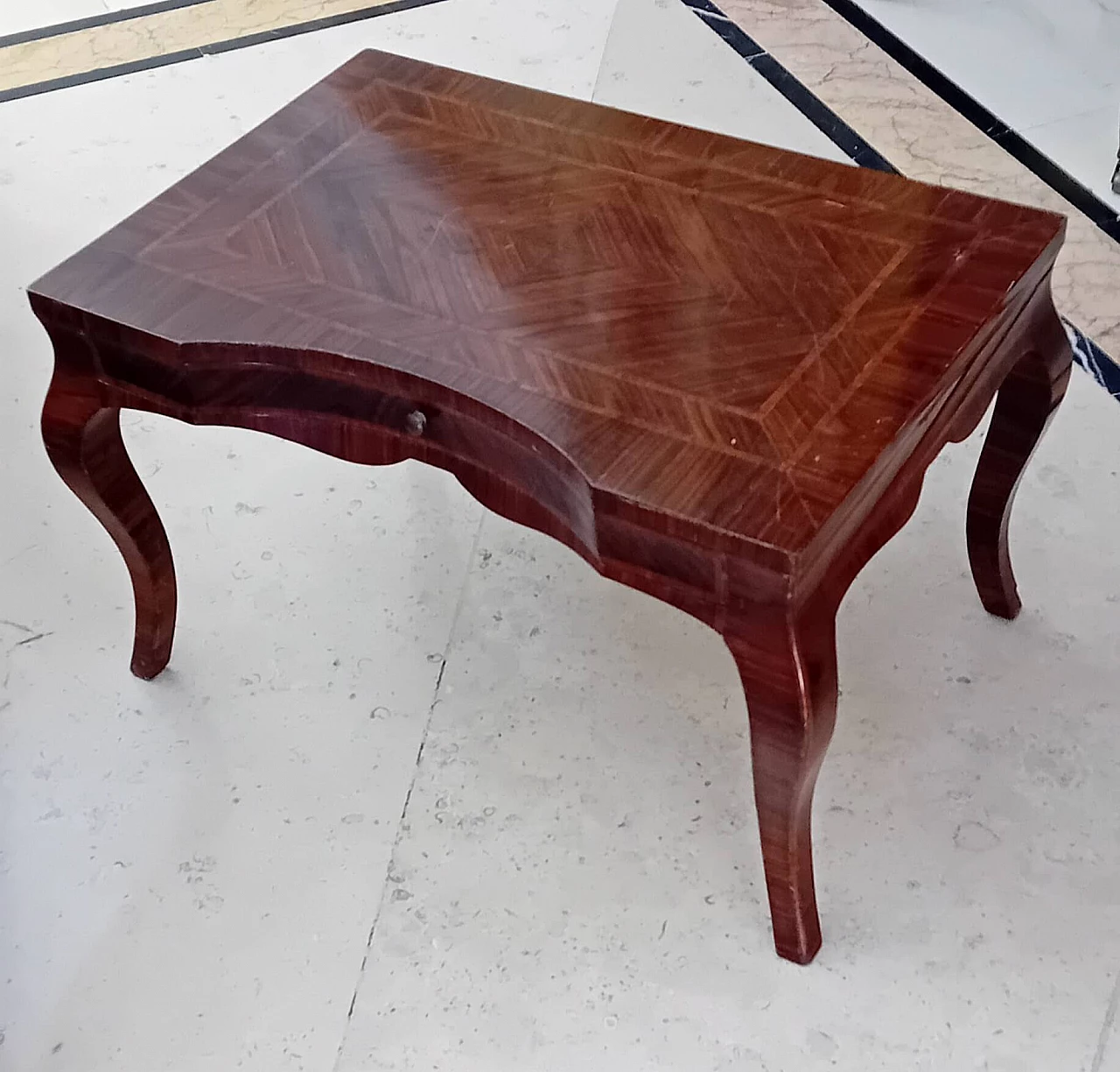 Violet ebony and bois de rose veneered Louis XV model desk 1