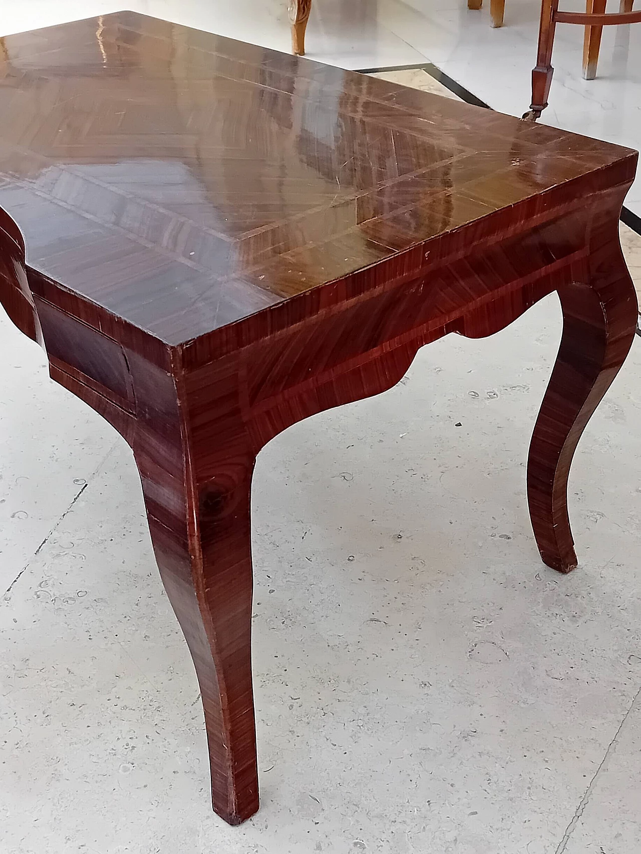 Violet ebony and bois de rose veneered Louis XV model desk 3