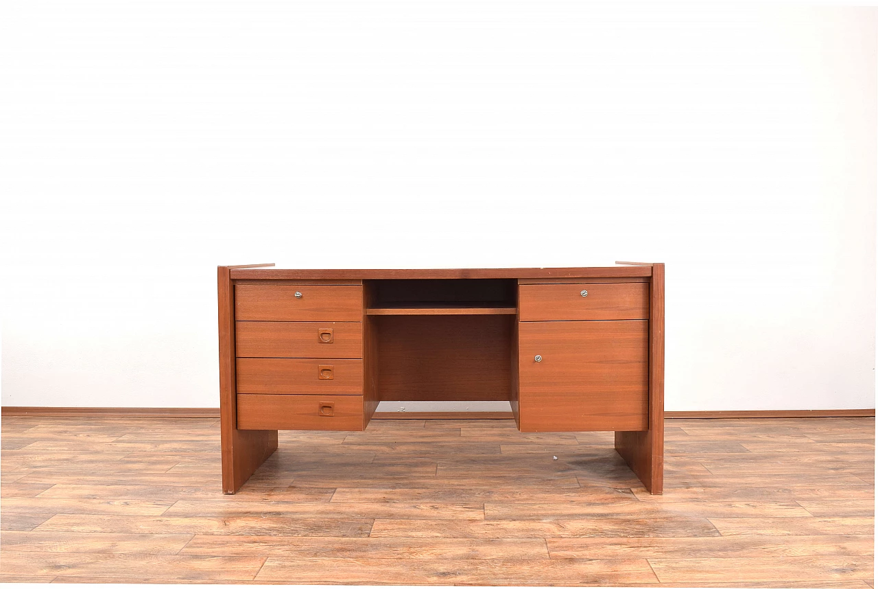 Danish teak desk, 1980s 1