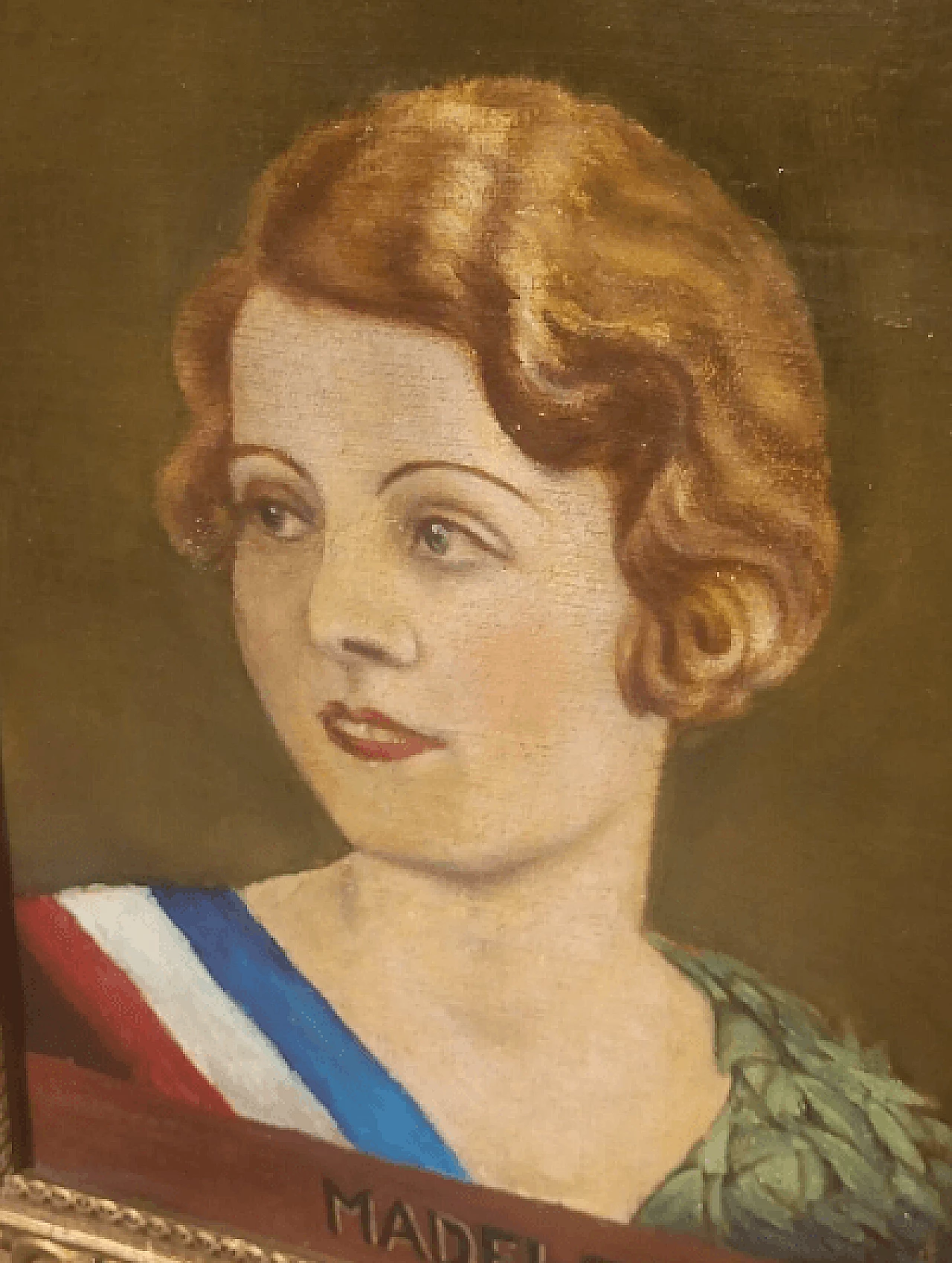 Portrait of a woman, oil on canvas, 1940s 2