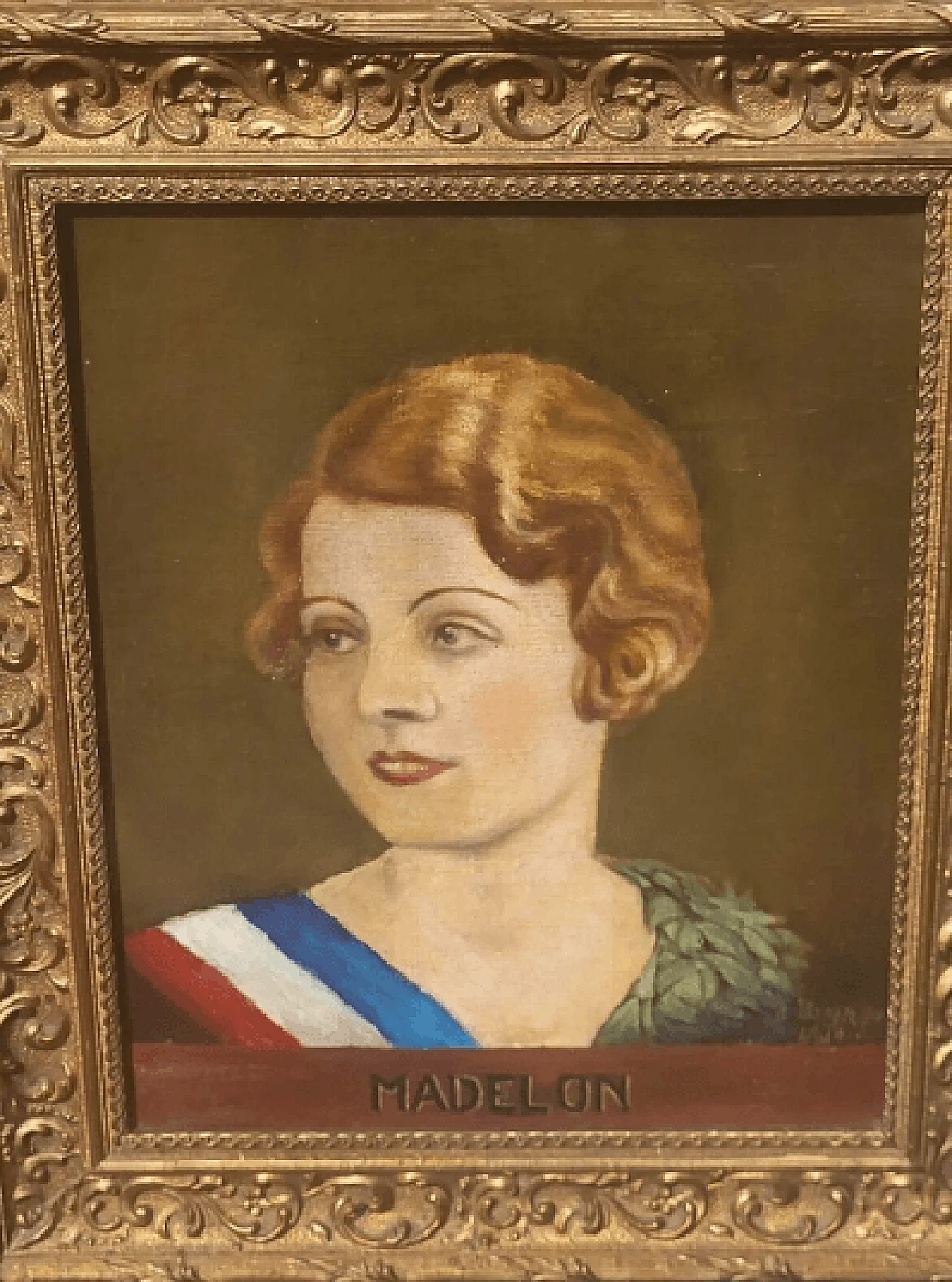 Portrait of a woman, oil on canvas, 1940s 5