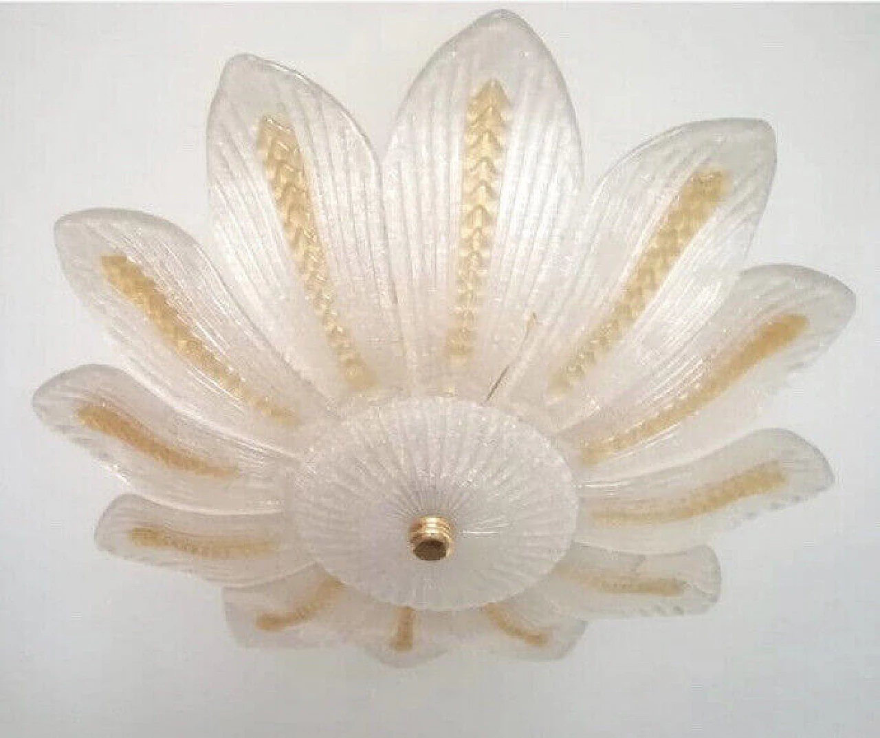 Murano glass chandelier with 12 leaves, late 20th century 2