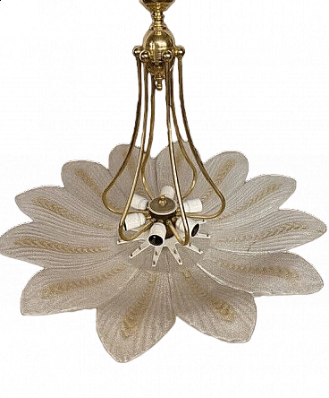 Murano glass chandelier with 12 leaves, late 20th century