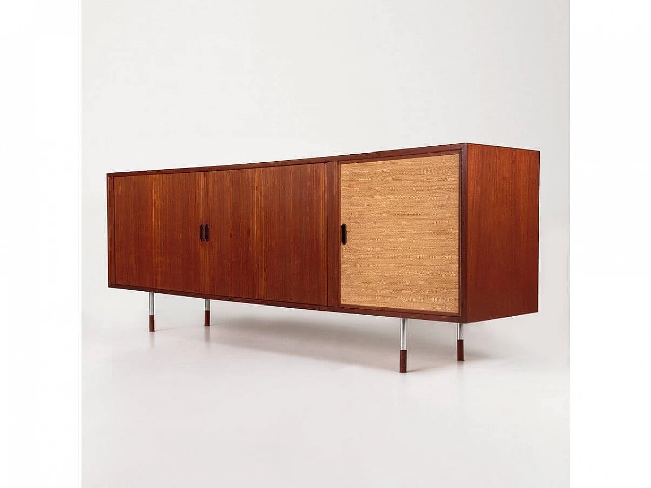 Credenza danese in teak e metallo di Arne Vodder per Sibast, anni '60 3